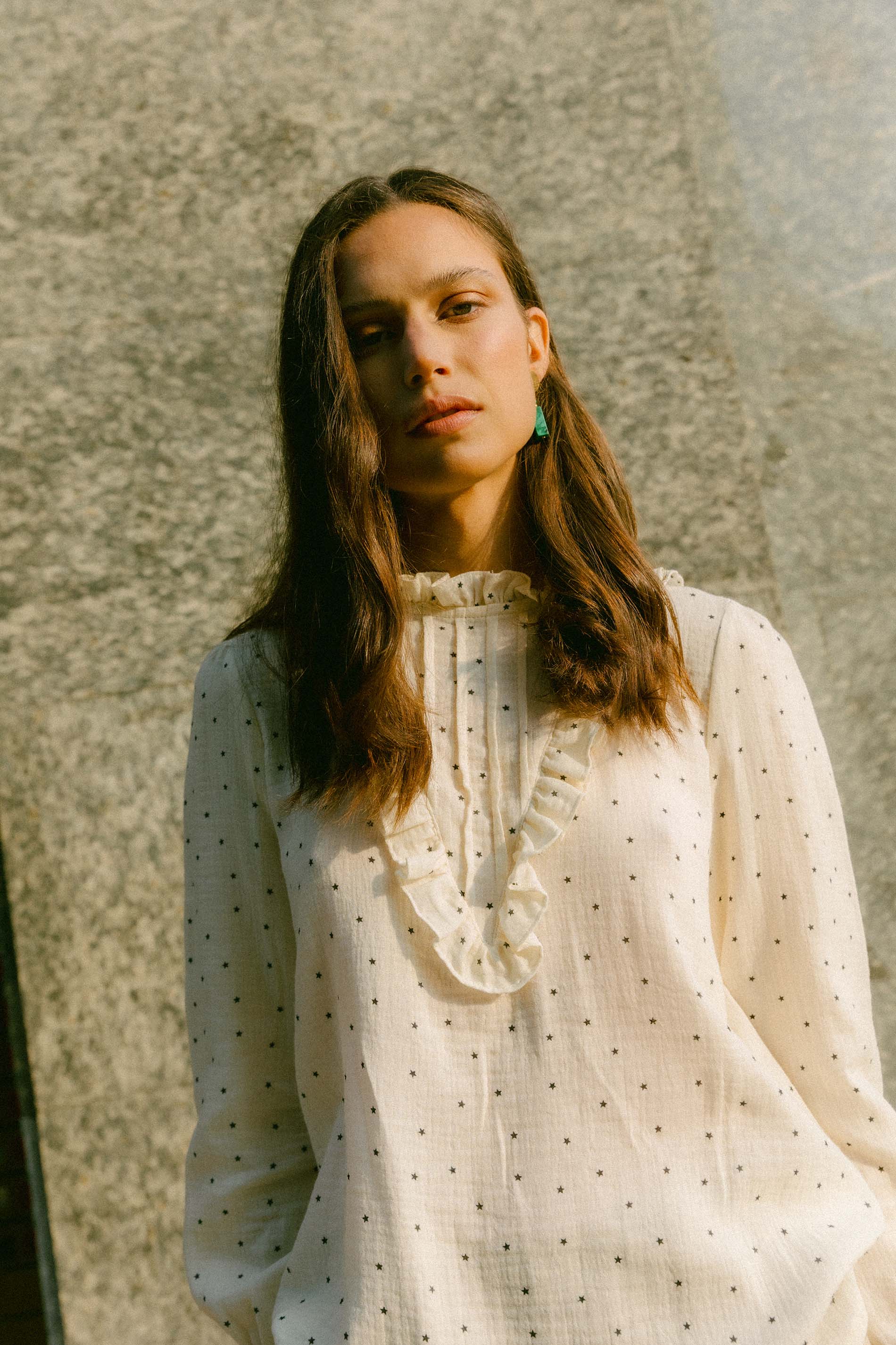 Blusa algodón orgánico estrellas SILKEN