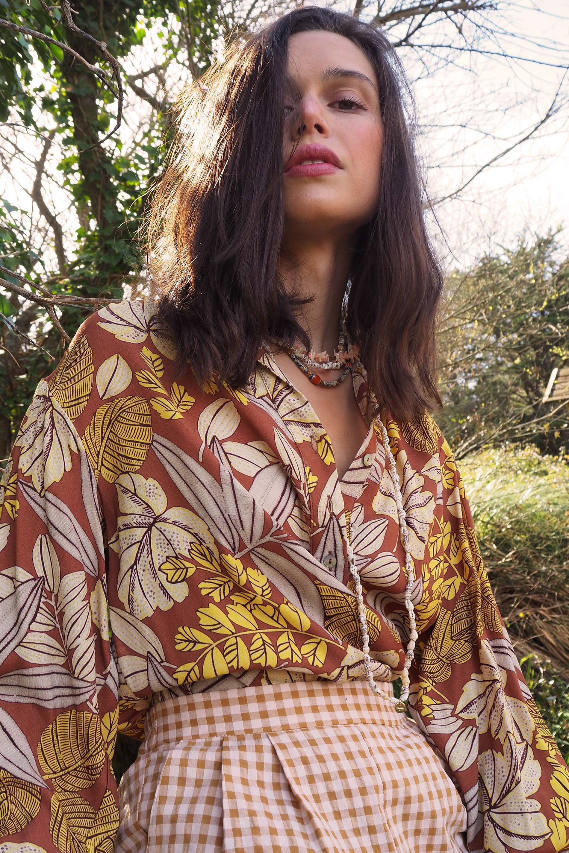 Blusa viscosa tropical print OTTA