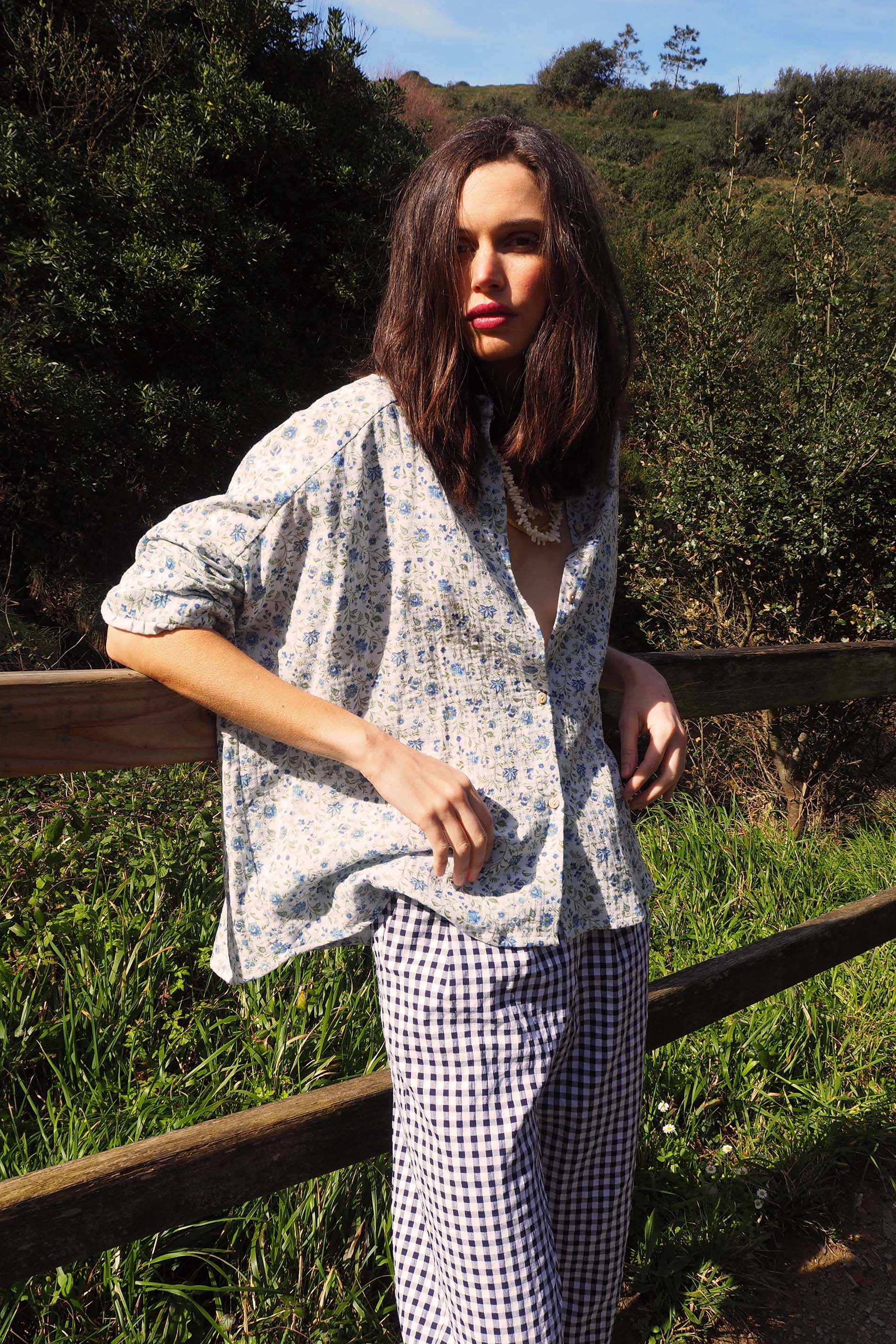 Blusa algodón orgánico STAR print flor