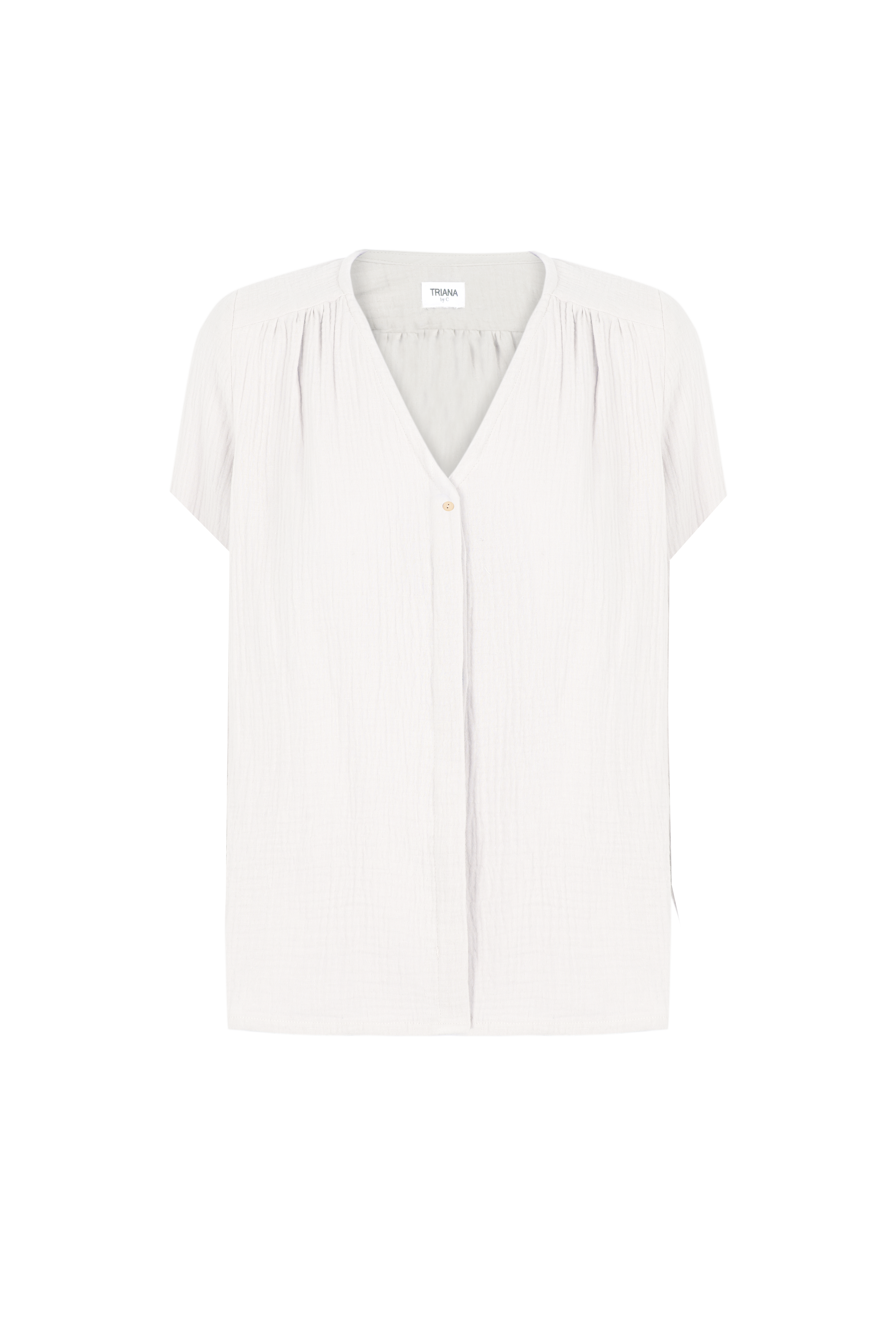 Blusa BURNI algodón orgánico blanco