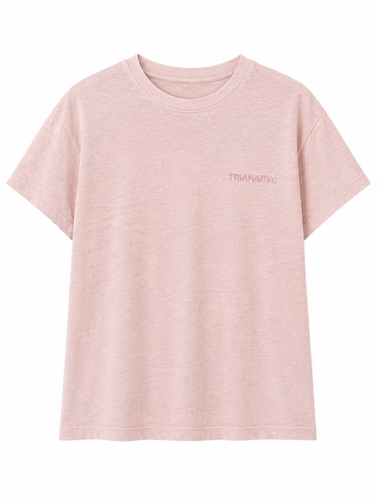 Camiseta rosa bordado TRIANABYC
