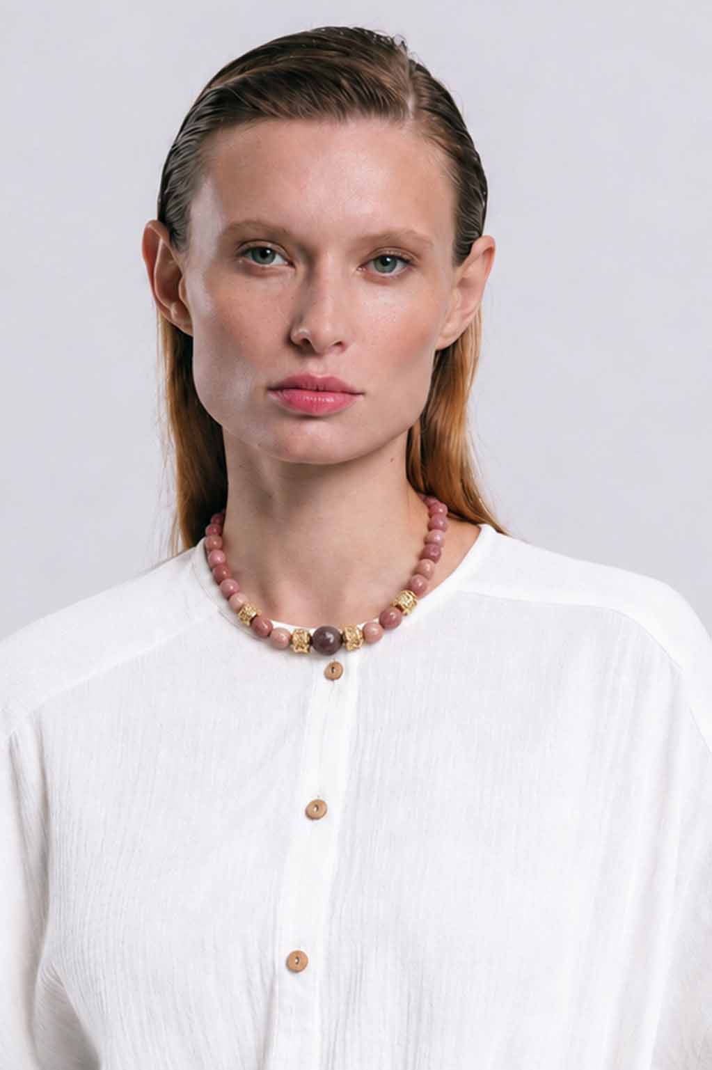 Collar almendro rosa