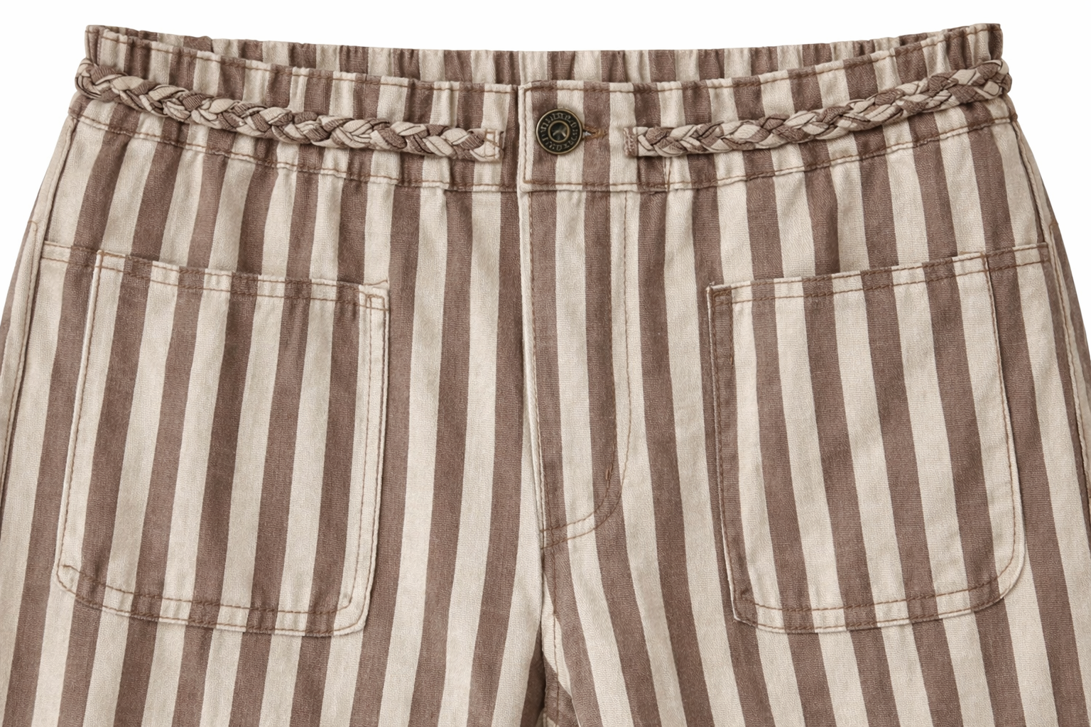 PANTALÓN VIENA RAYA TIERRA Y ARENA