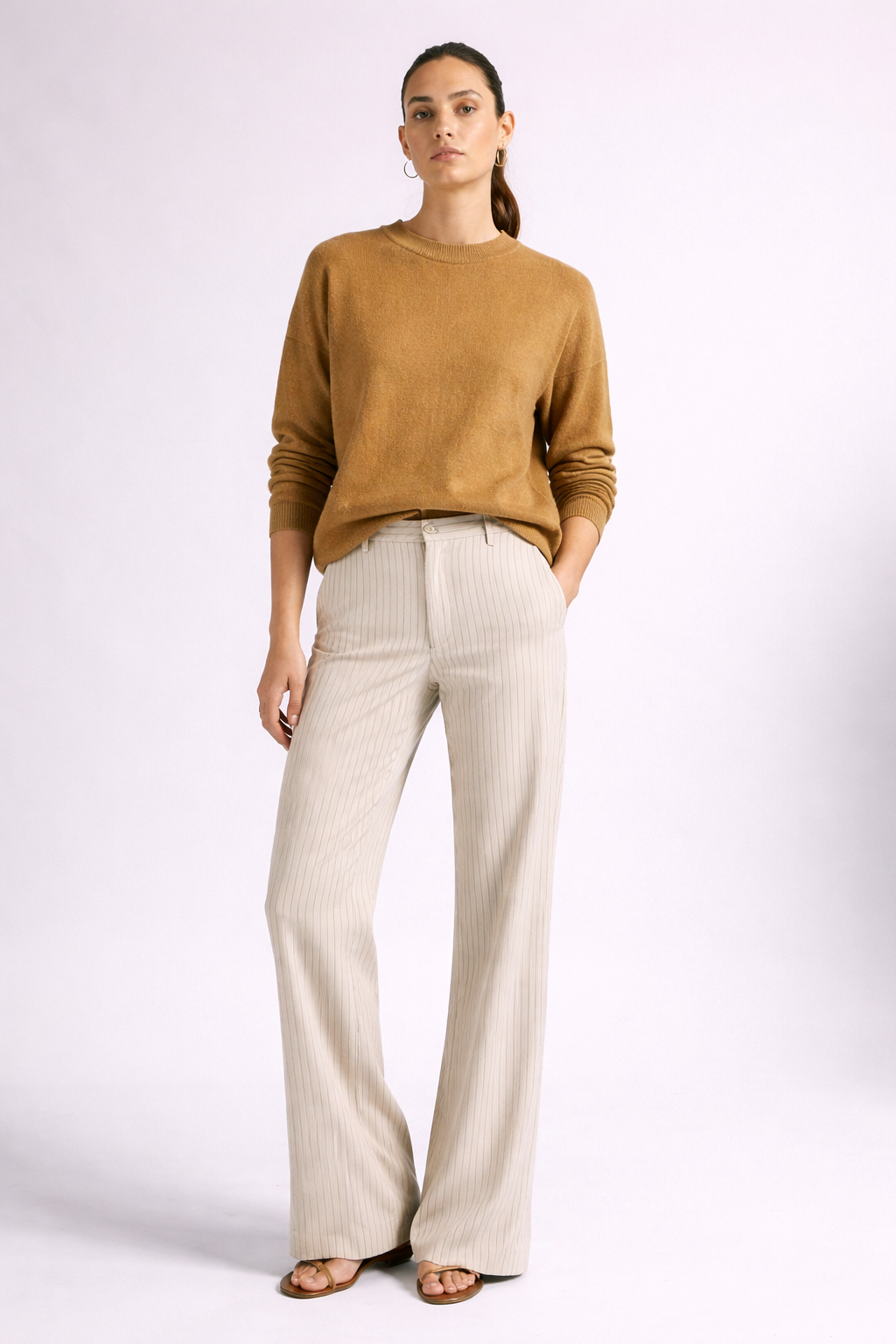 Jersey de punto fino Elvas mostaza
