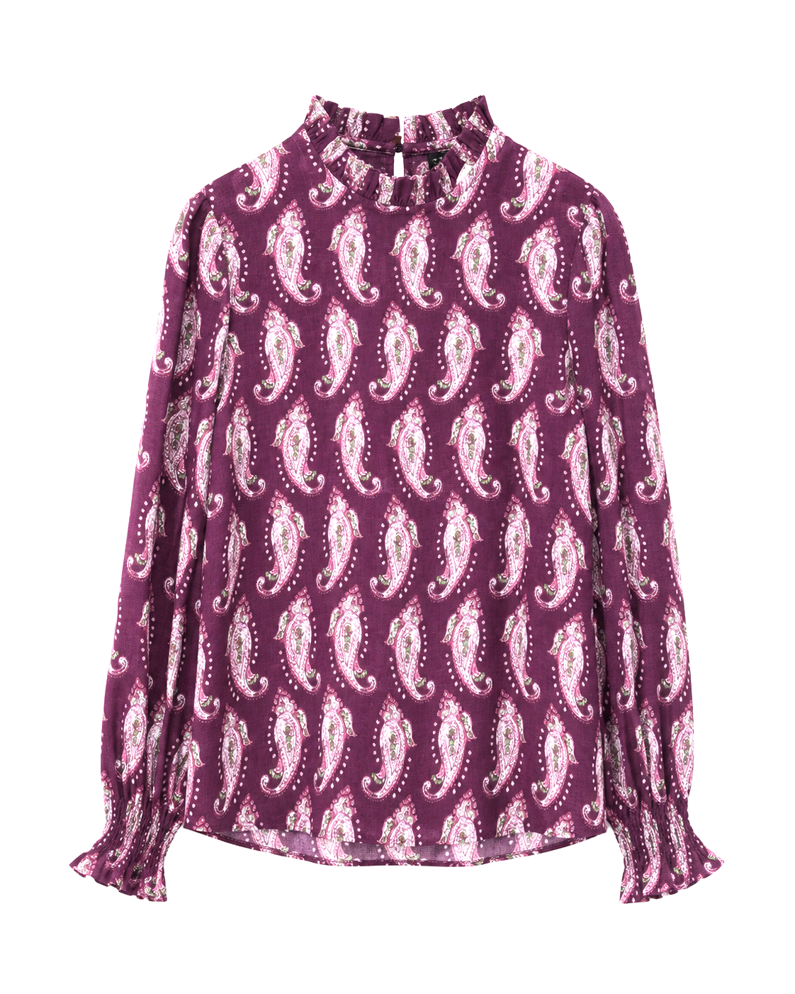 Blusa pori pasley burdeos