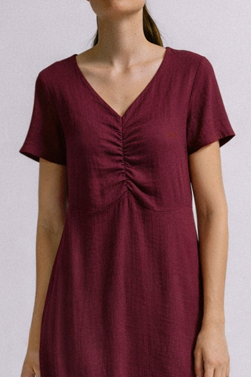 Vestido solin burdeos