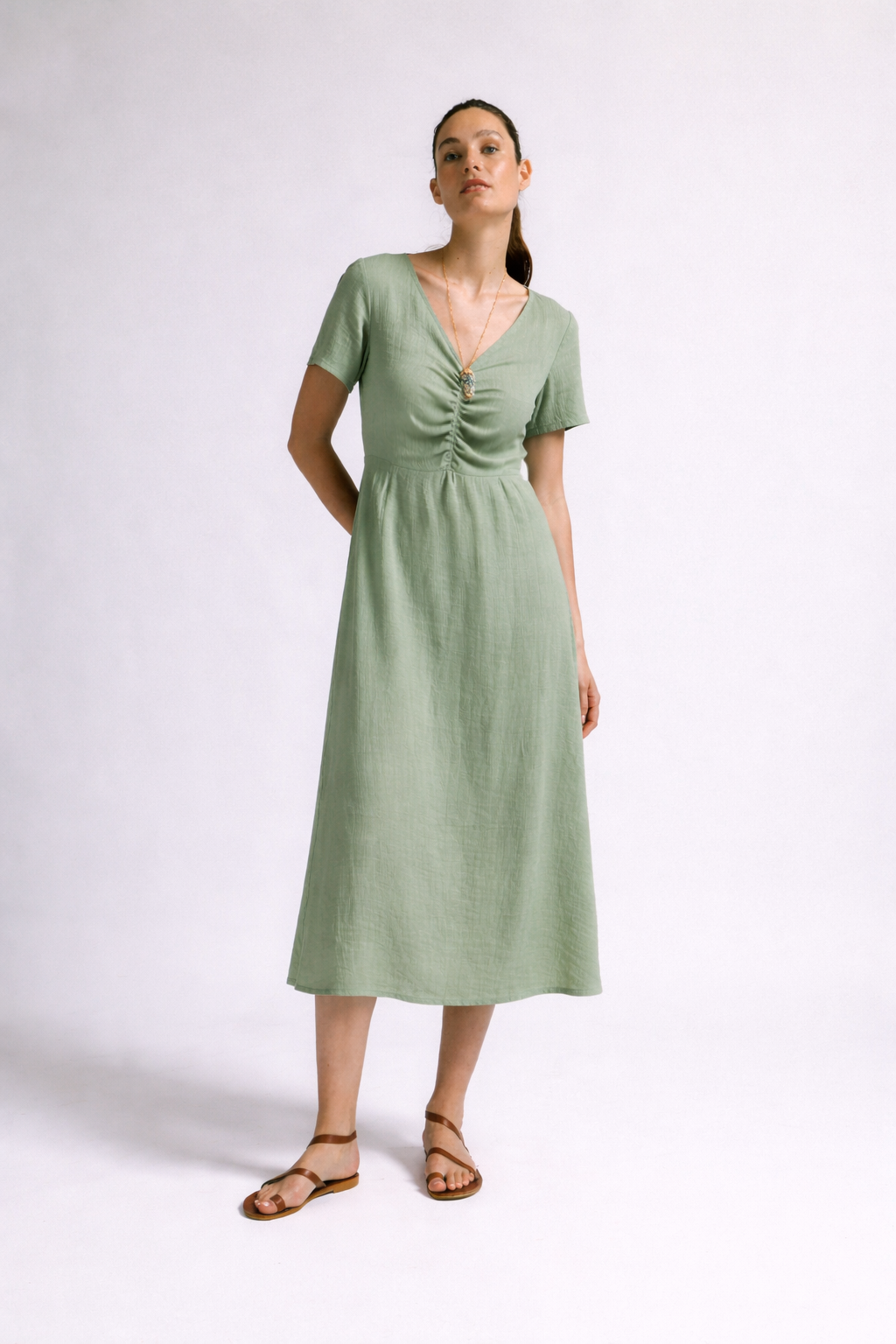 Vestido solin verde