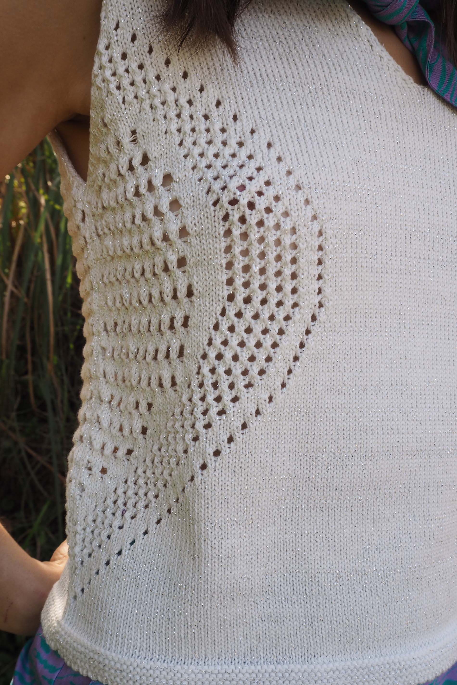 Top punto BLANCO lurex MILAN