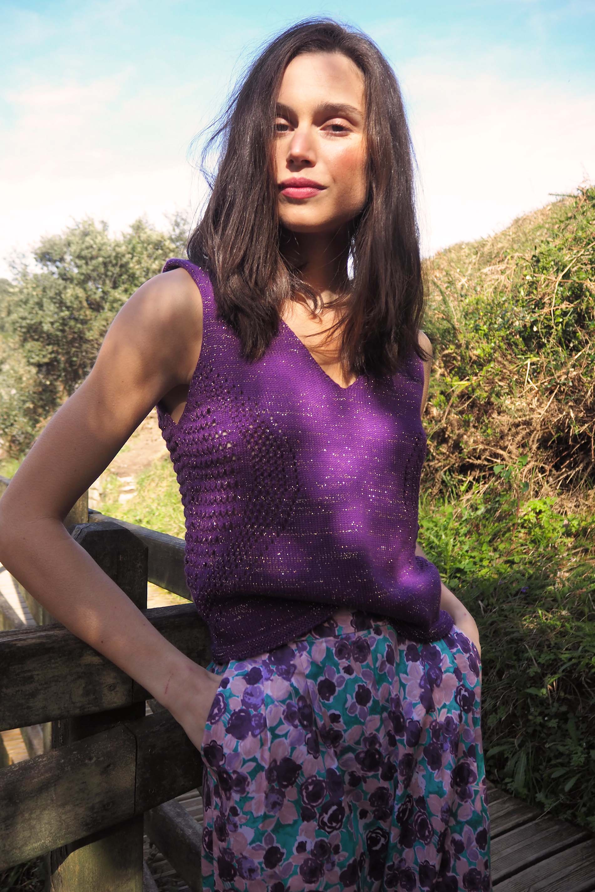 Top punto cardenal lurex MILAN