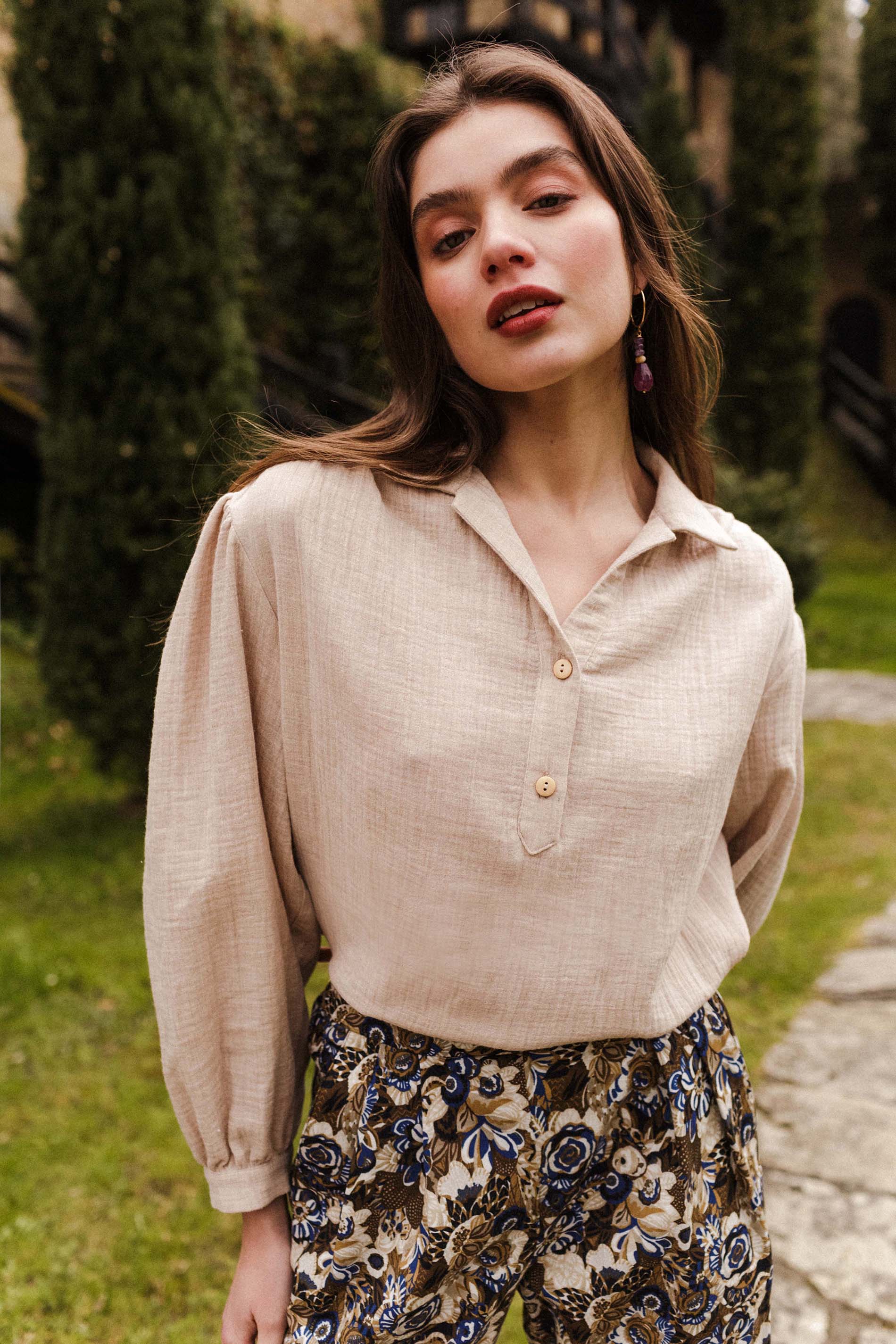 Blusa OTTA beige melange