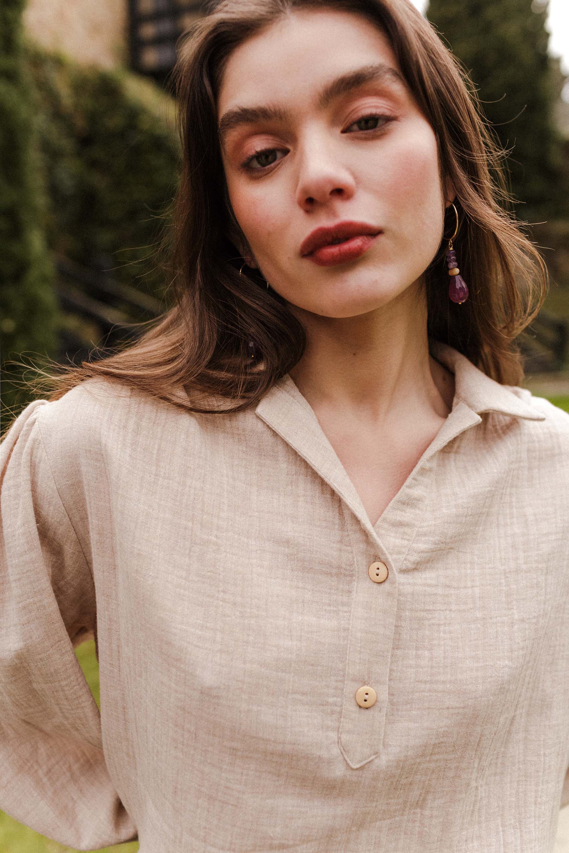 Blusa OTTA beige melange