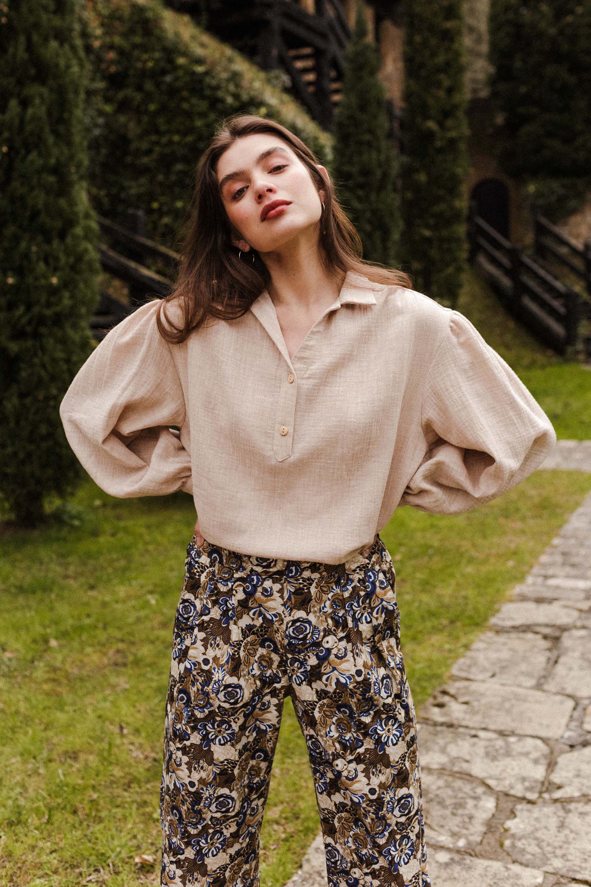 Blusa OTTA beige melange