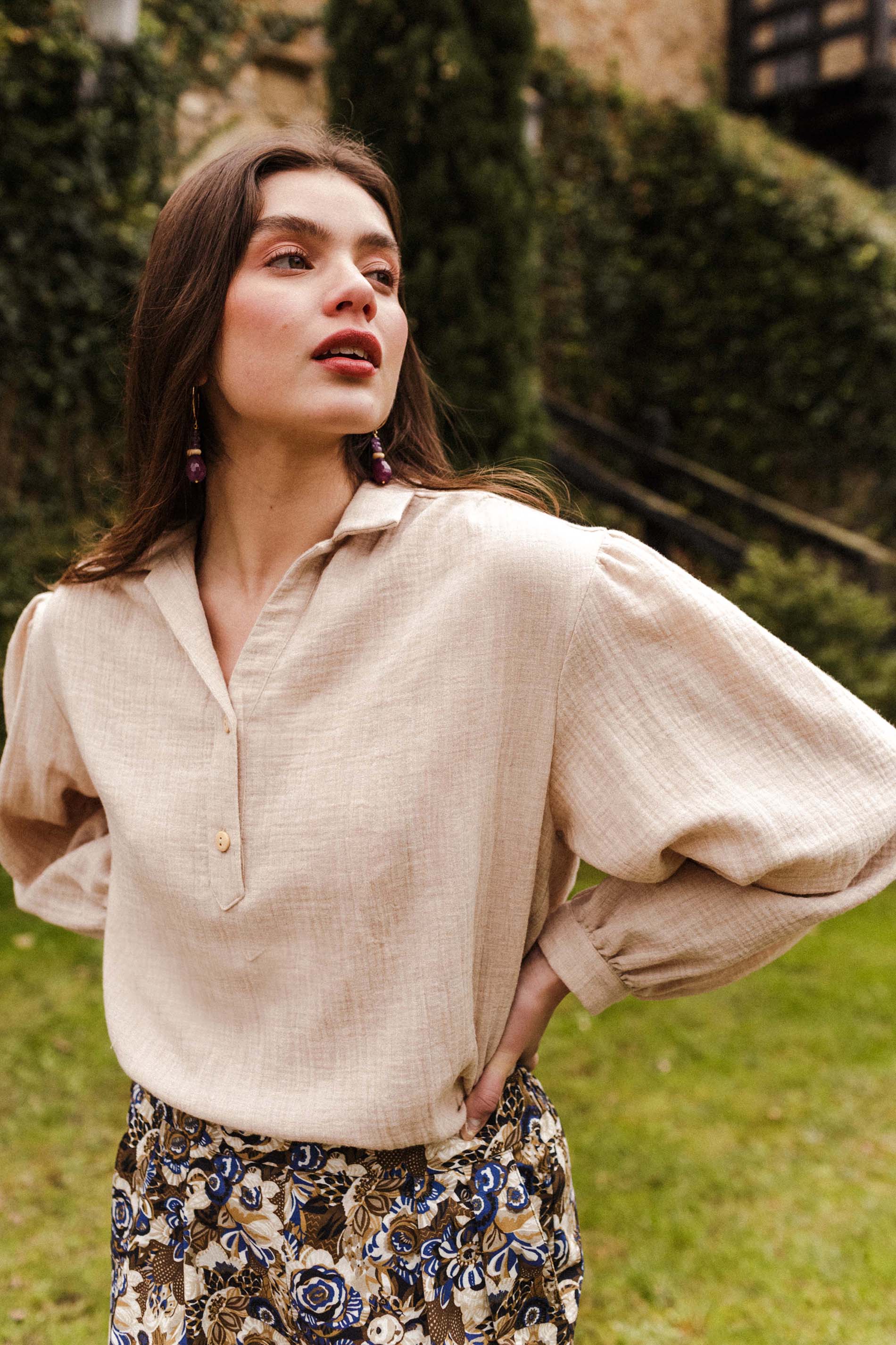 Blusa OTTA beige melange