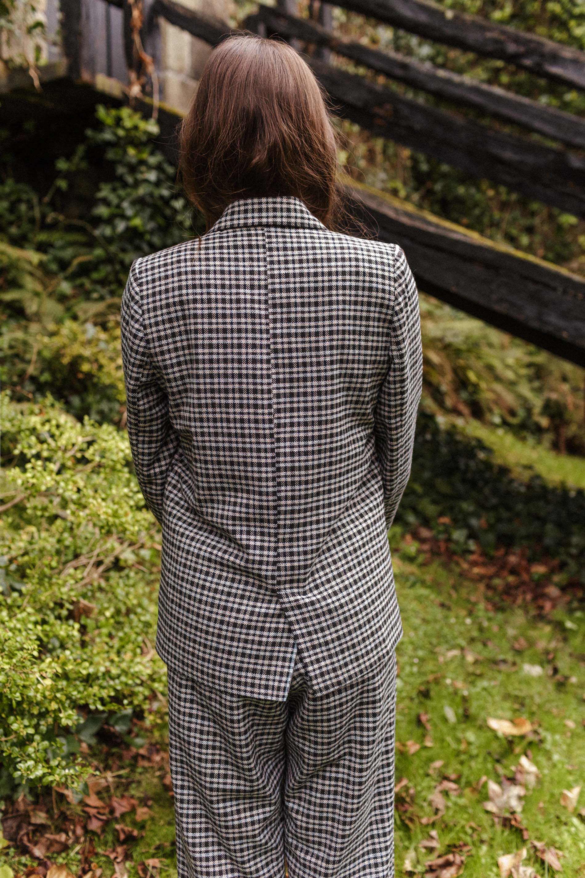 Blazer TURIN lana cuadros AZULES