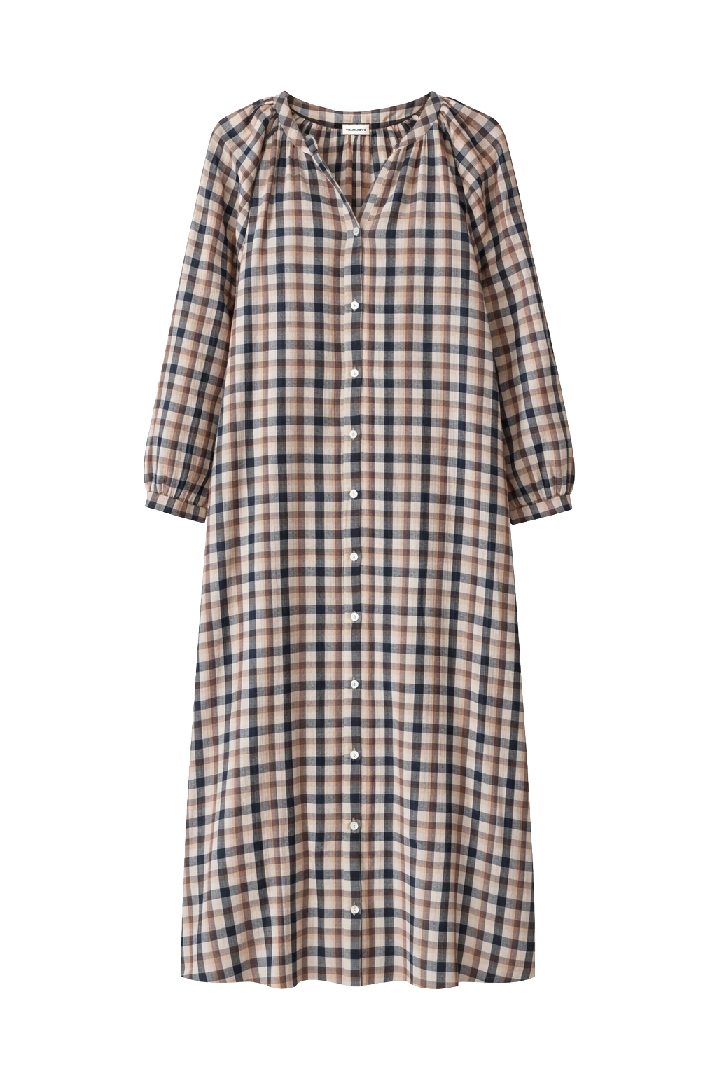 Vestido pato cuadros algodón orgánico