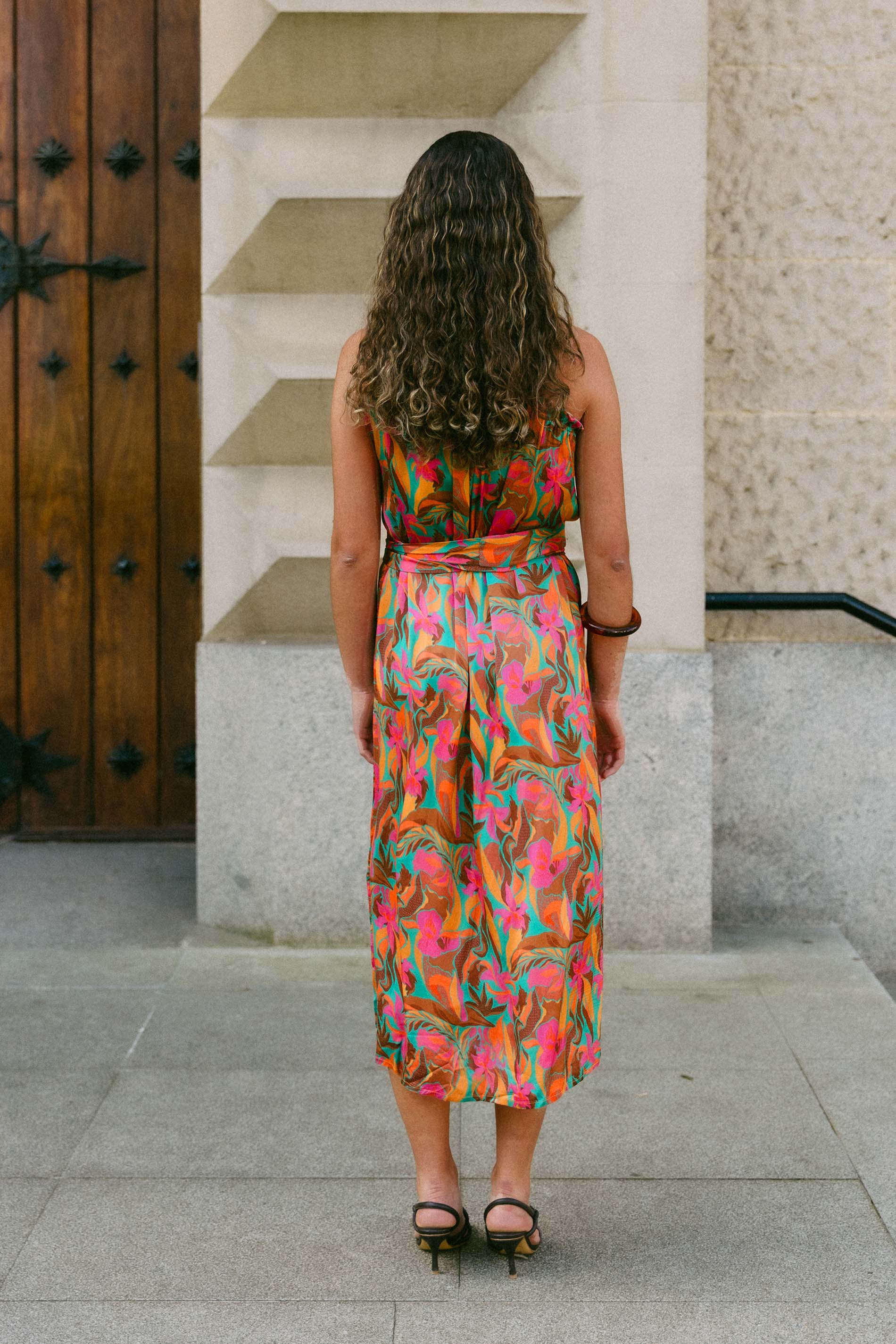 Vestido asimétrico estampado LIRON