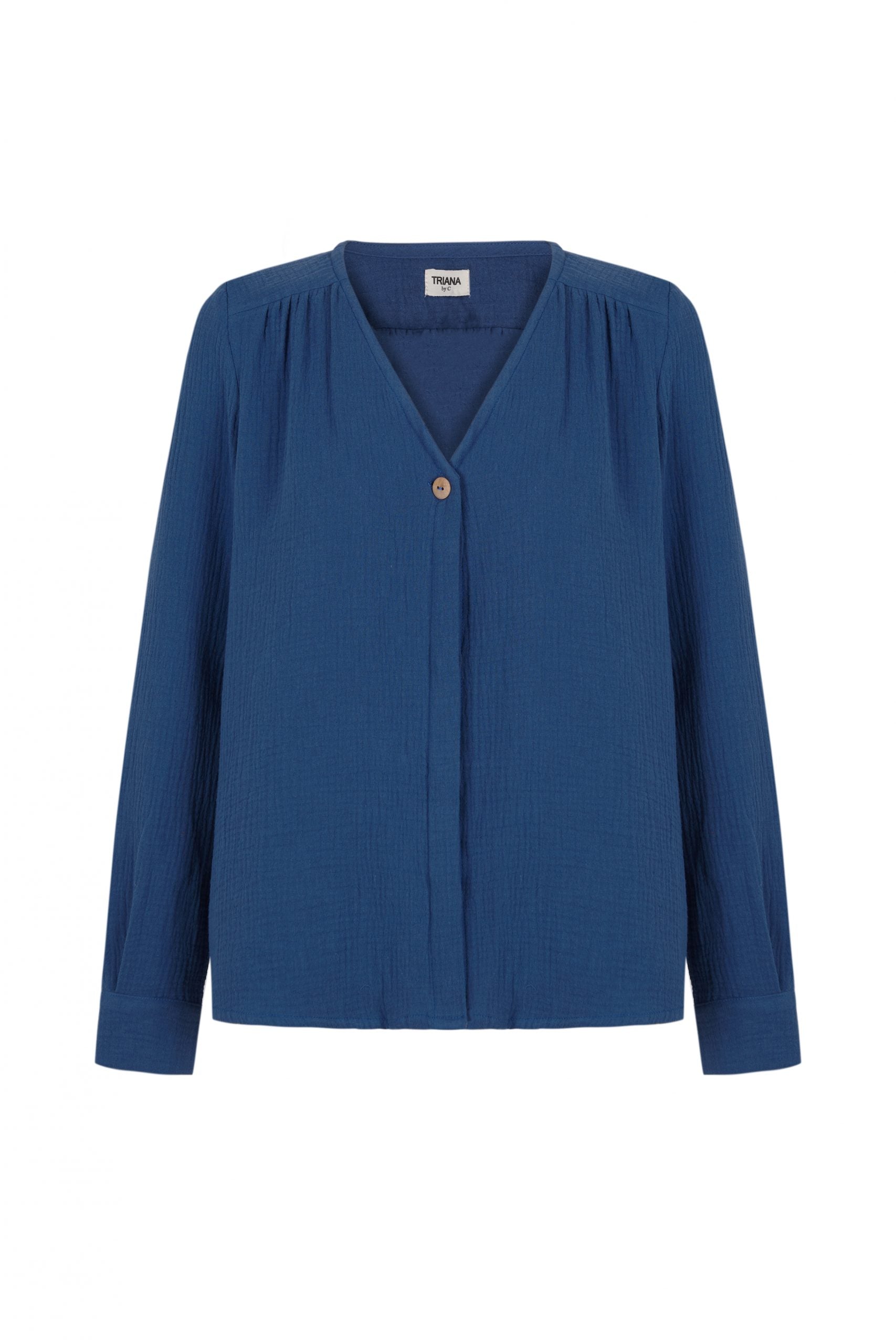 Blue Merana organic cotton blouse