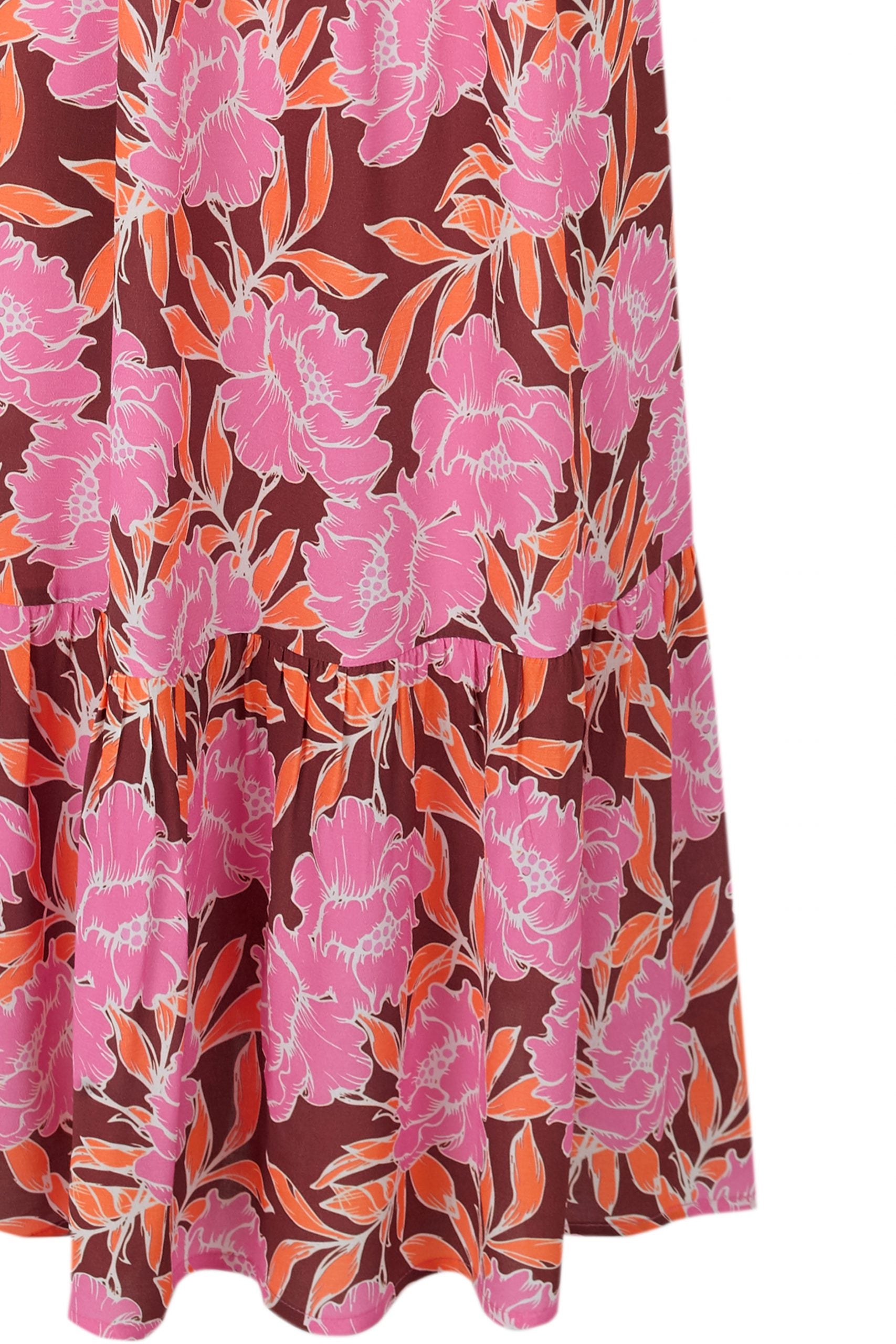BROMELIA flower fuchsia dress