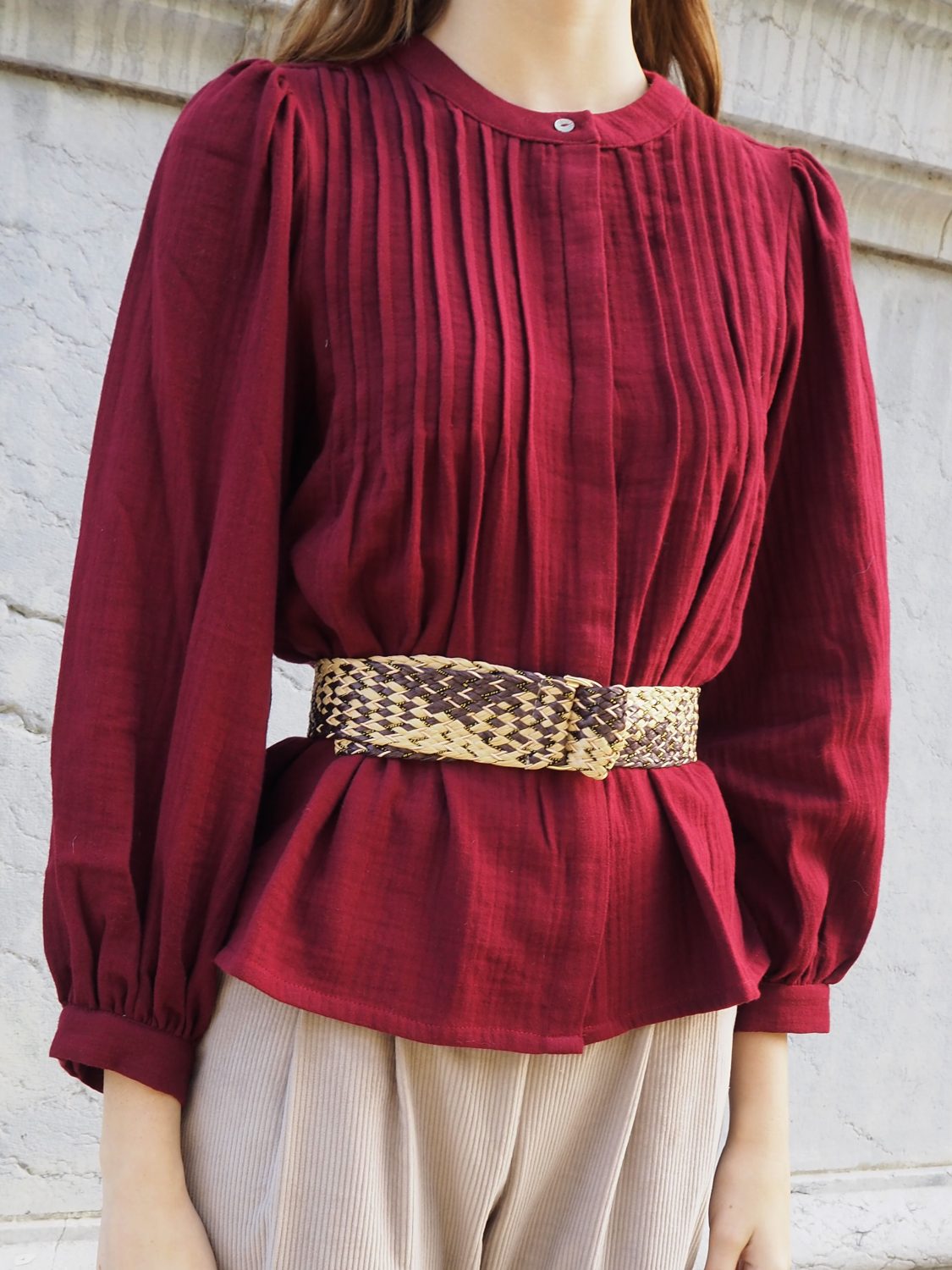 Ceinture boucle dorée bicolore