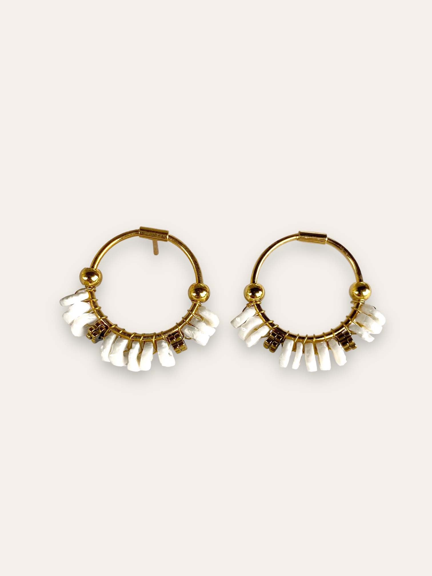 White CASTELO earrings