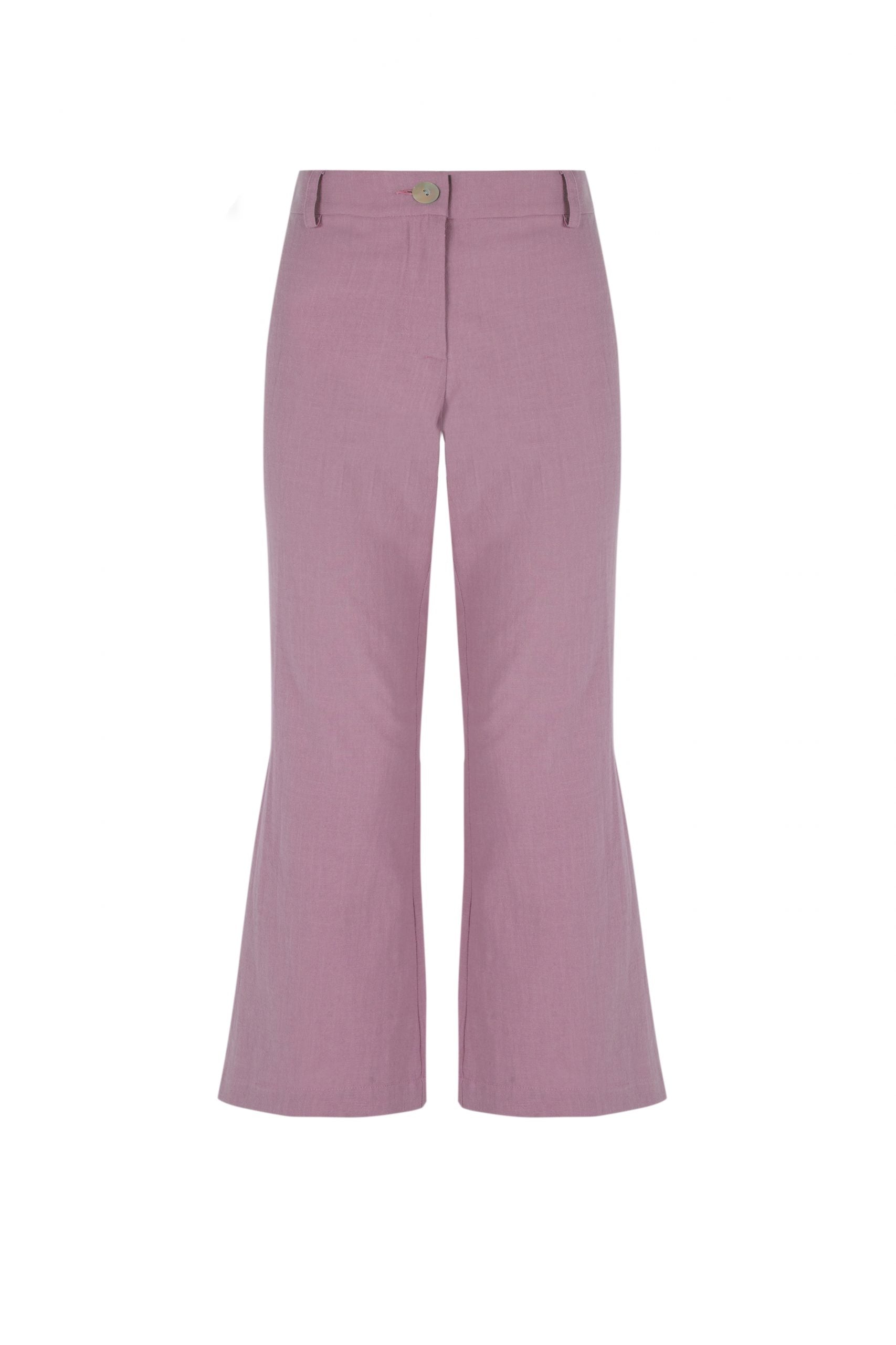 ROMA flared pink stone trousers
