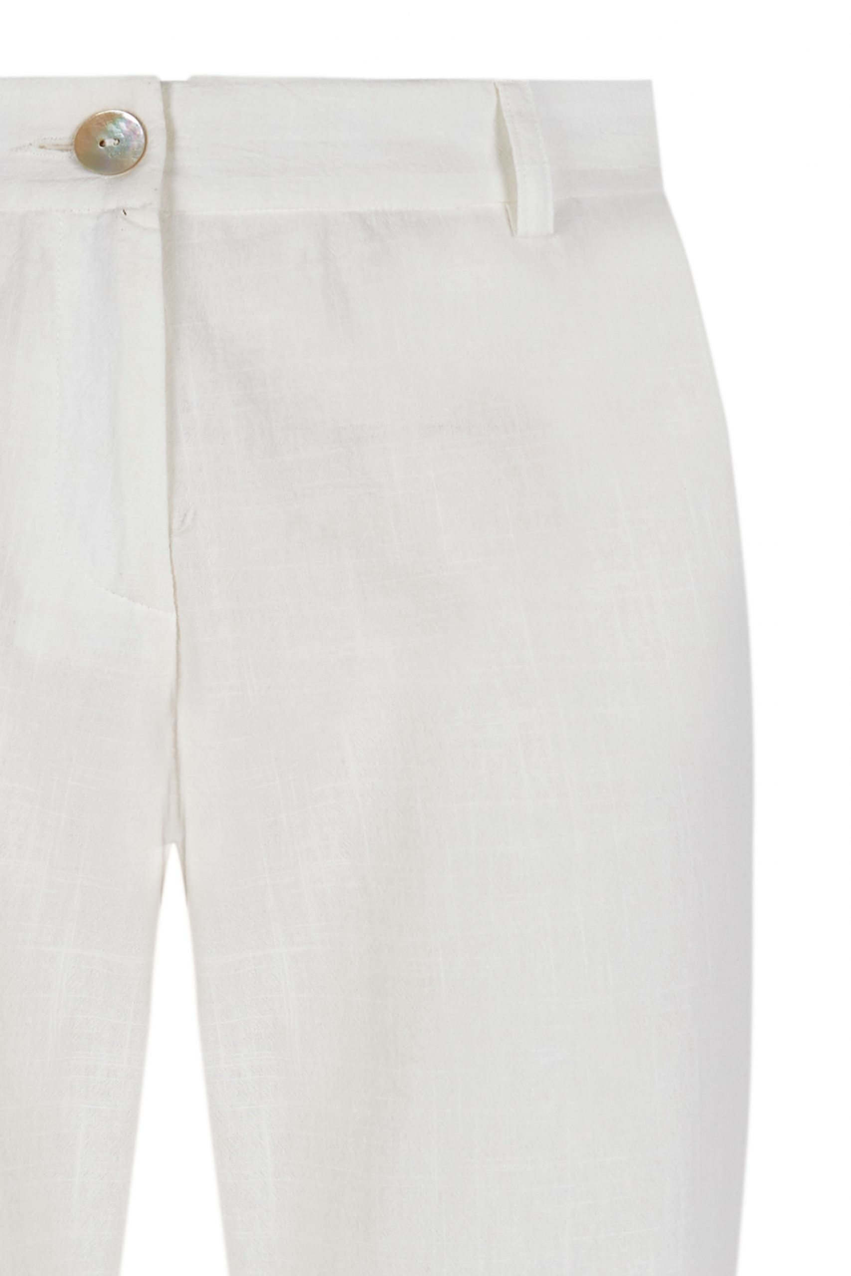 ROMA white flared trousers