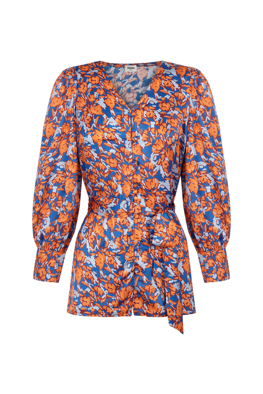 Blouse mouchetée imprimé LIANA