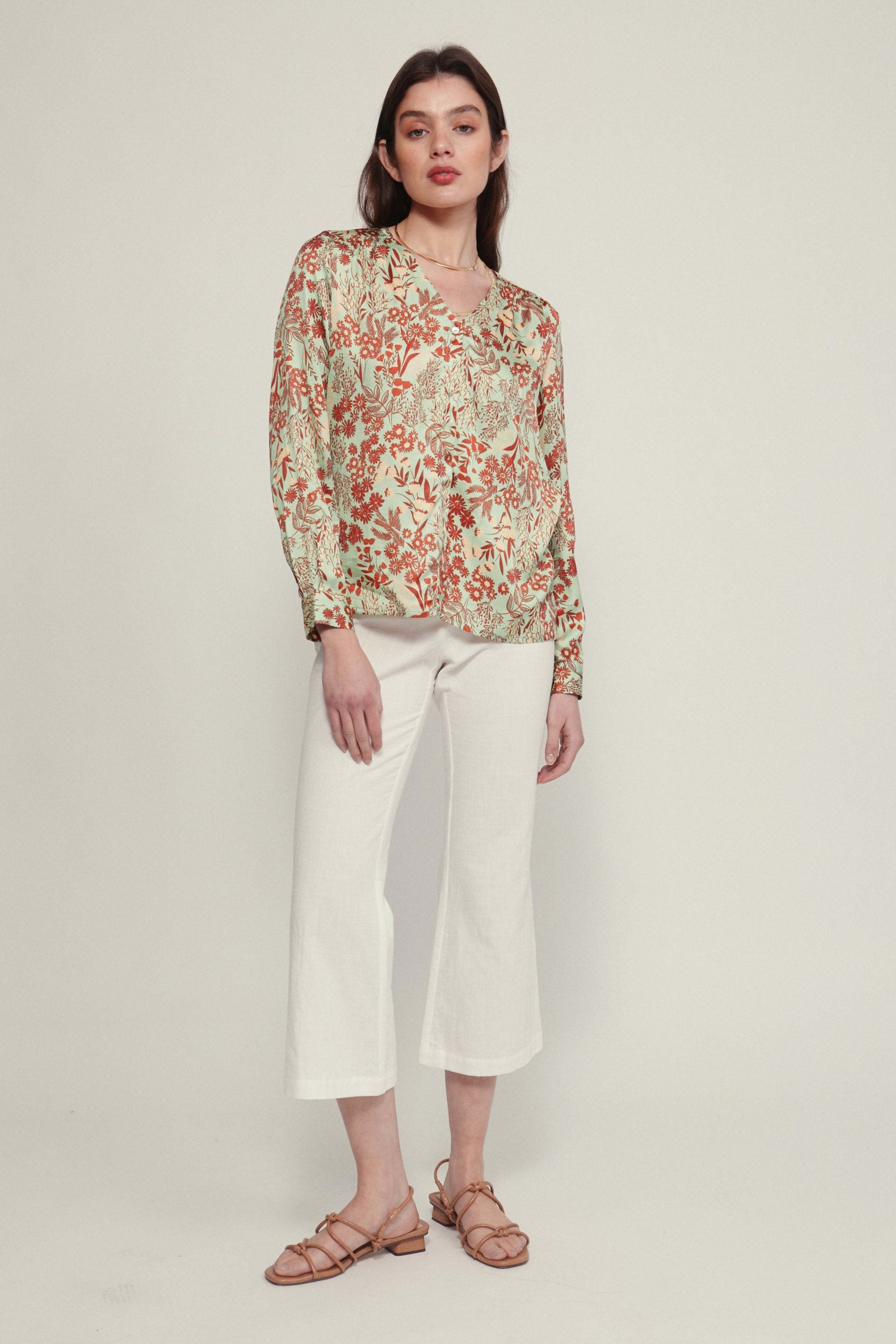 MERANA forest print blouse