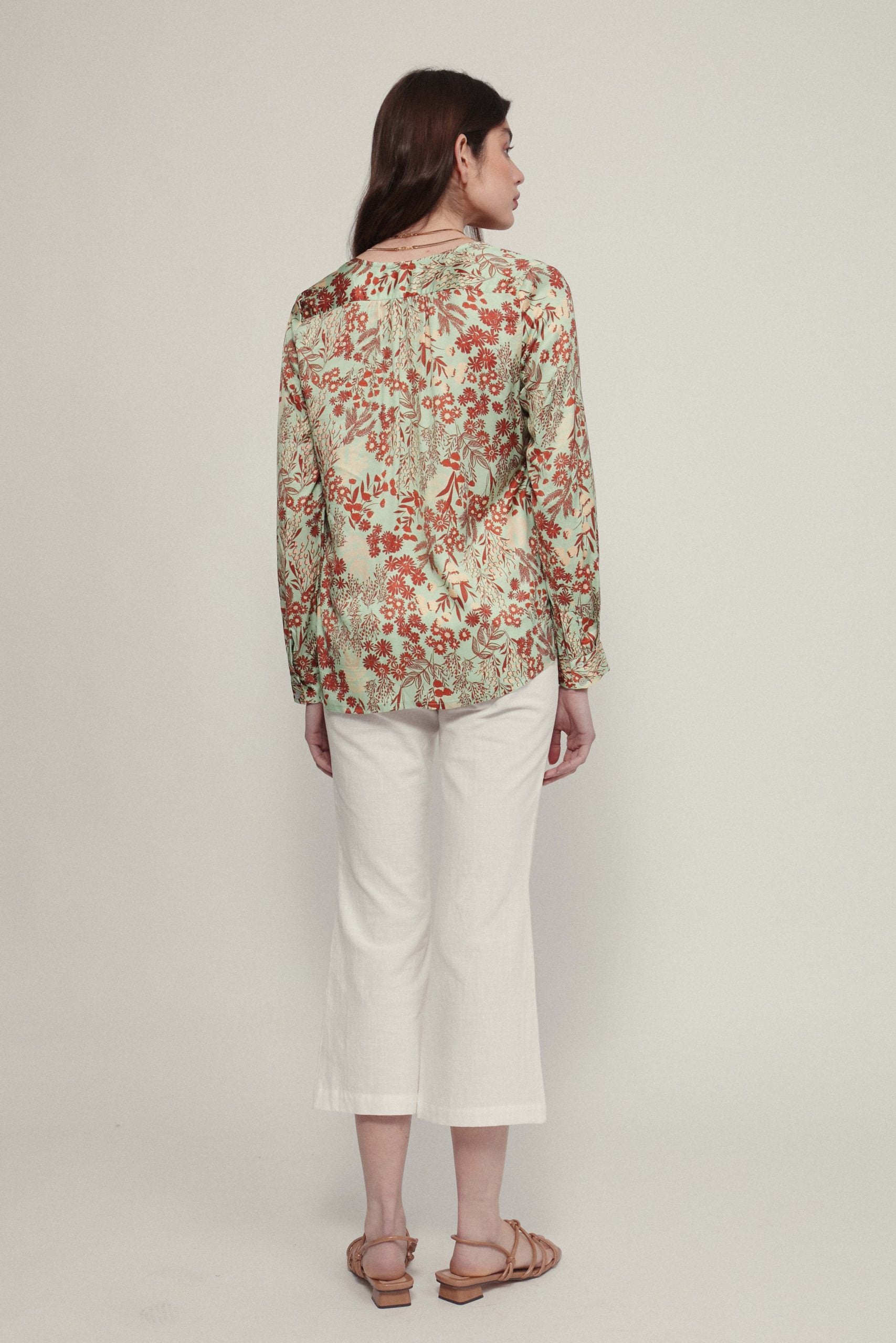 MERANA forest print blouse