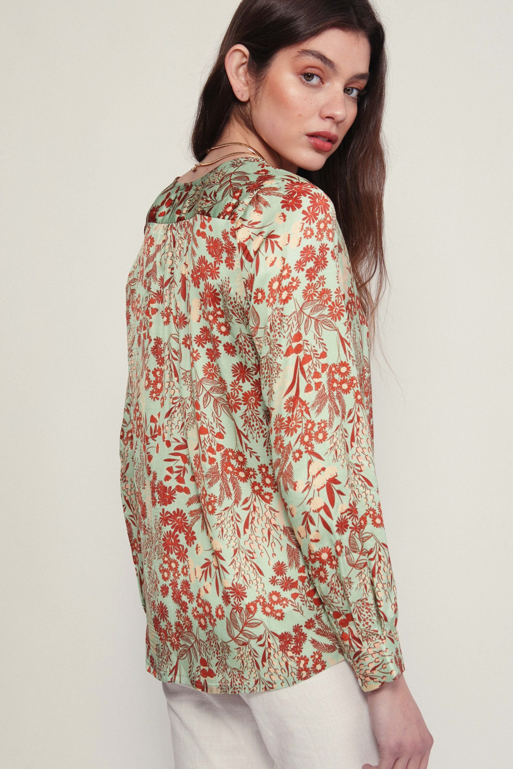 MERANA forest print blouse