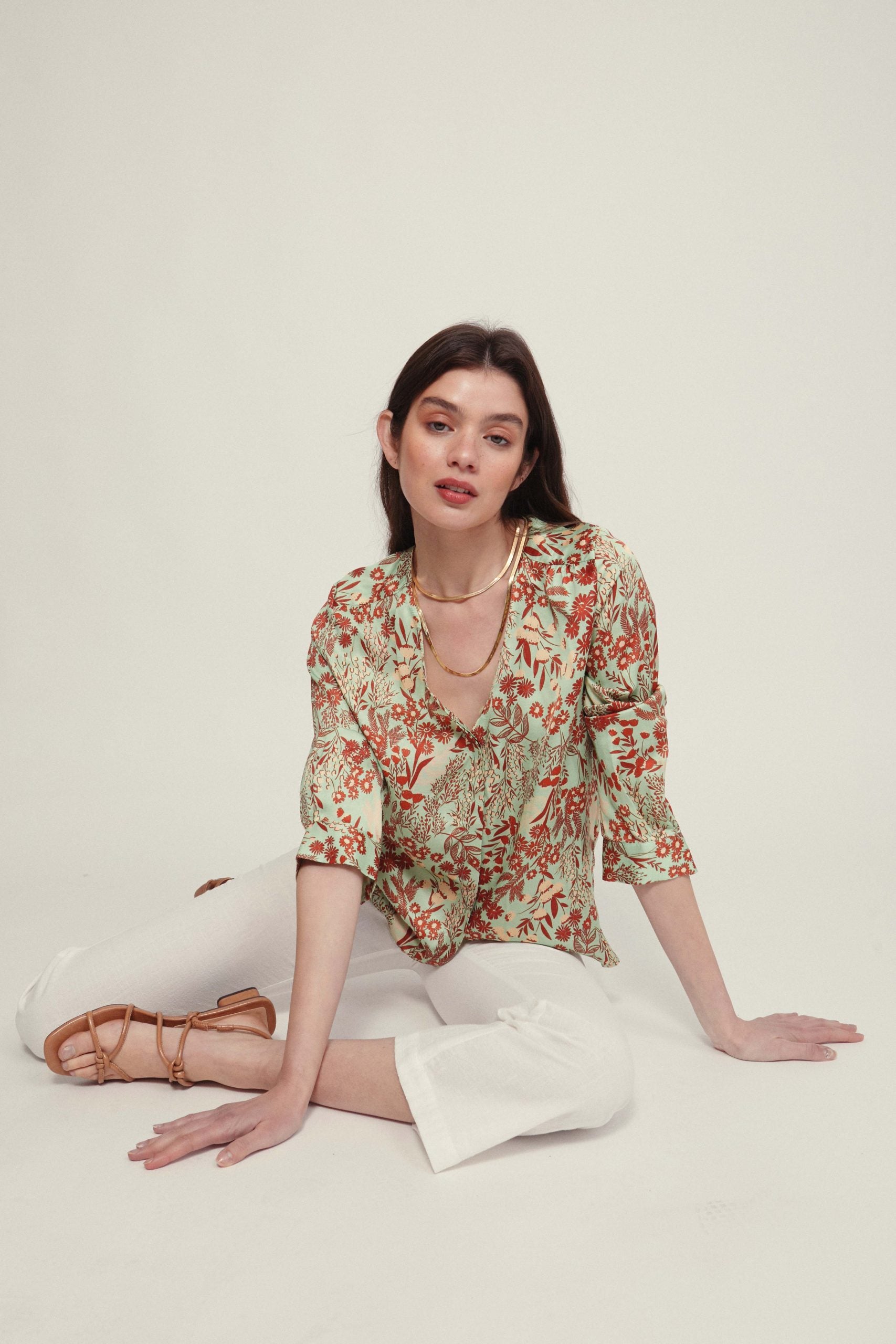 MERANA forest print blouse