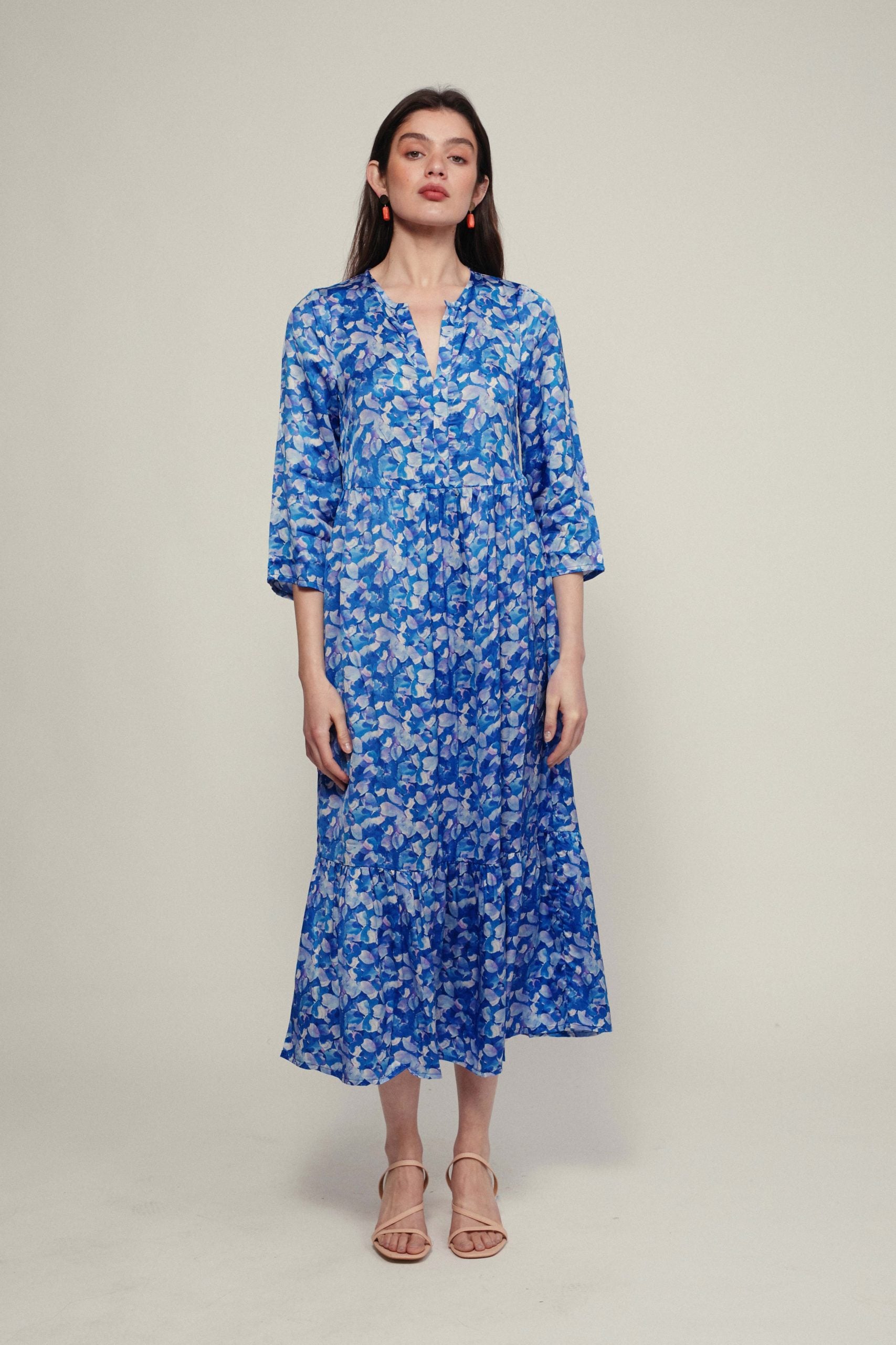 Watercolor BROMELIA dress