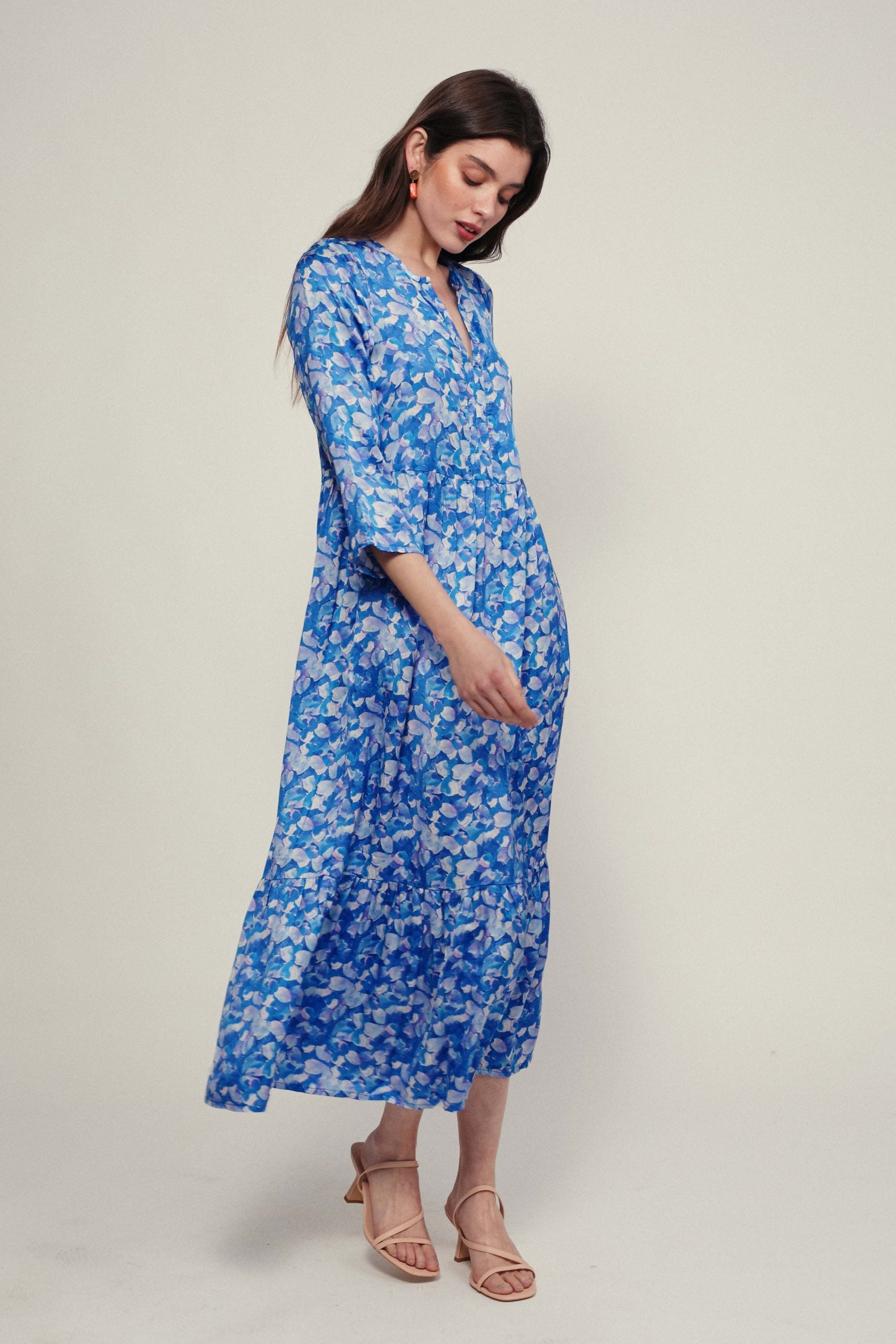 Watercolor BROMELIA dress