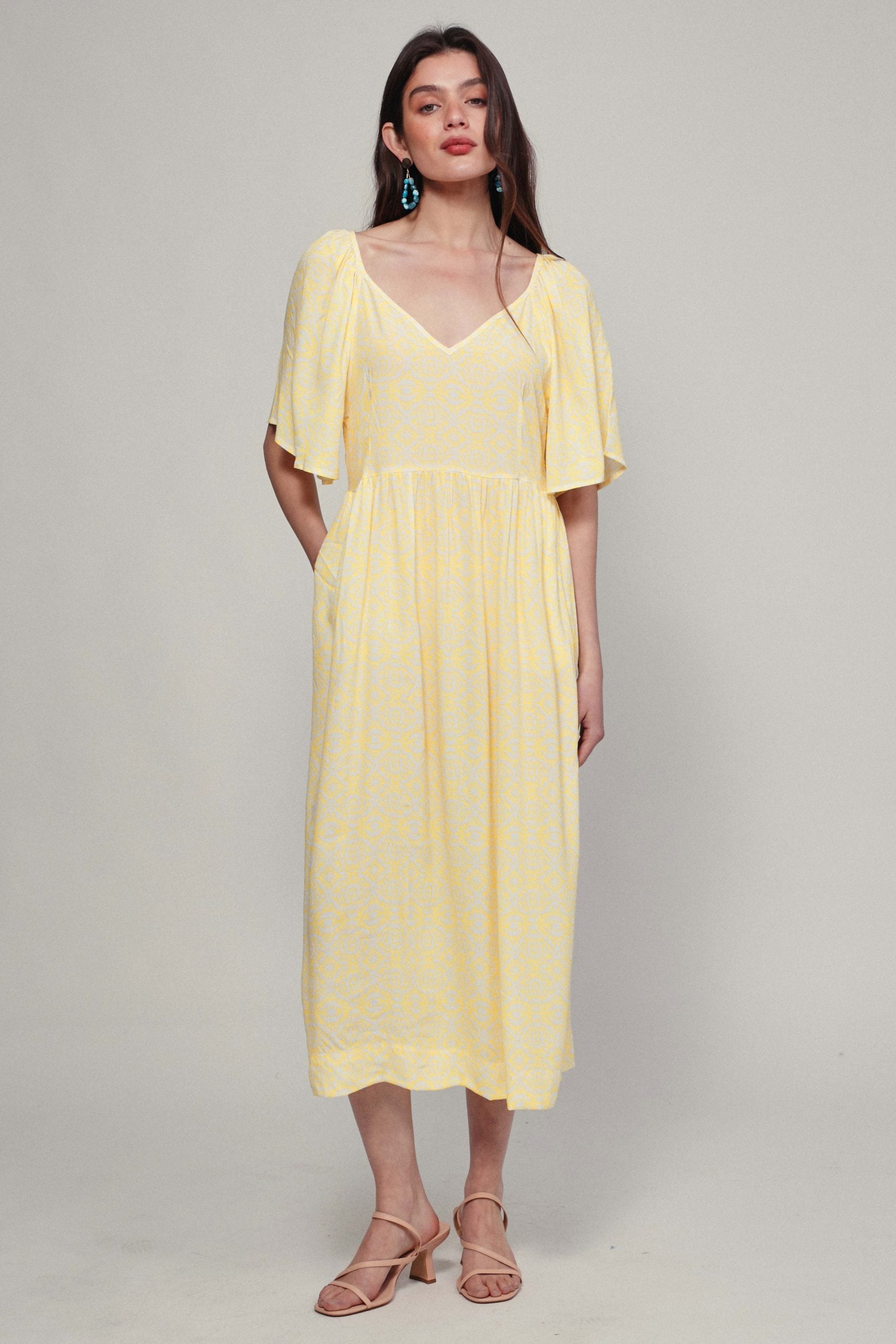 MADEIRA etnic lemon dress