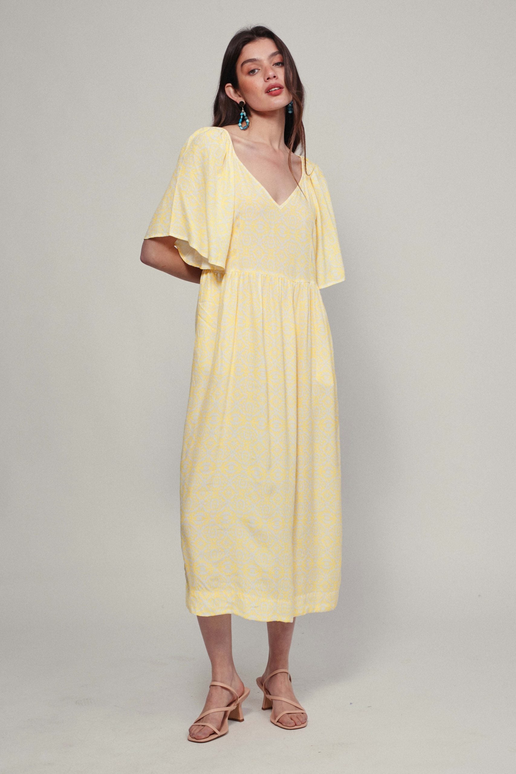 MADEIRA etnic lemon dress