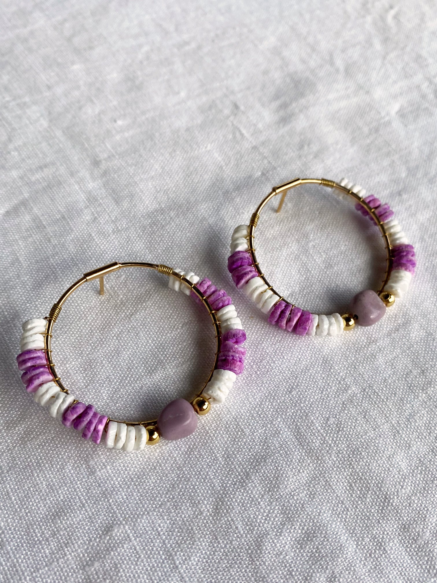 Pendientes AVERIA malva