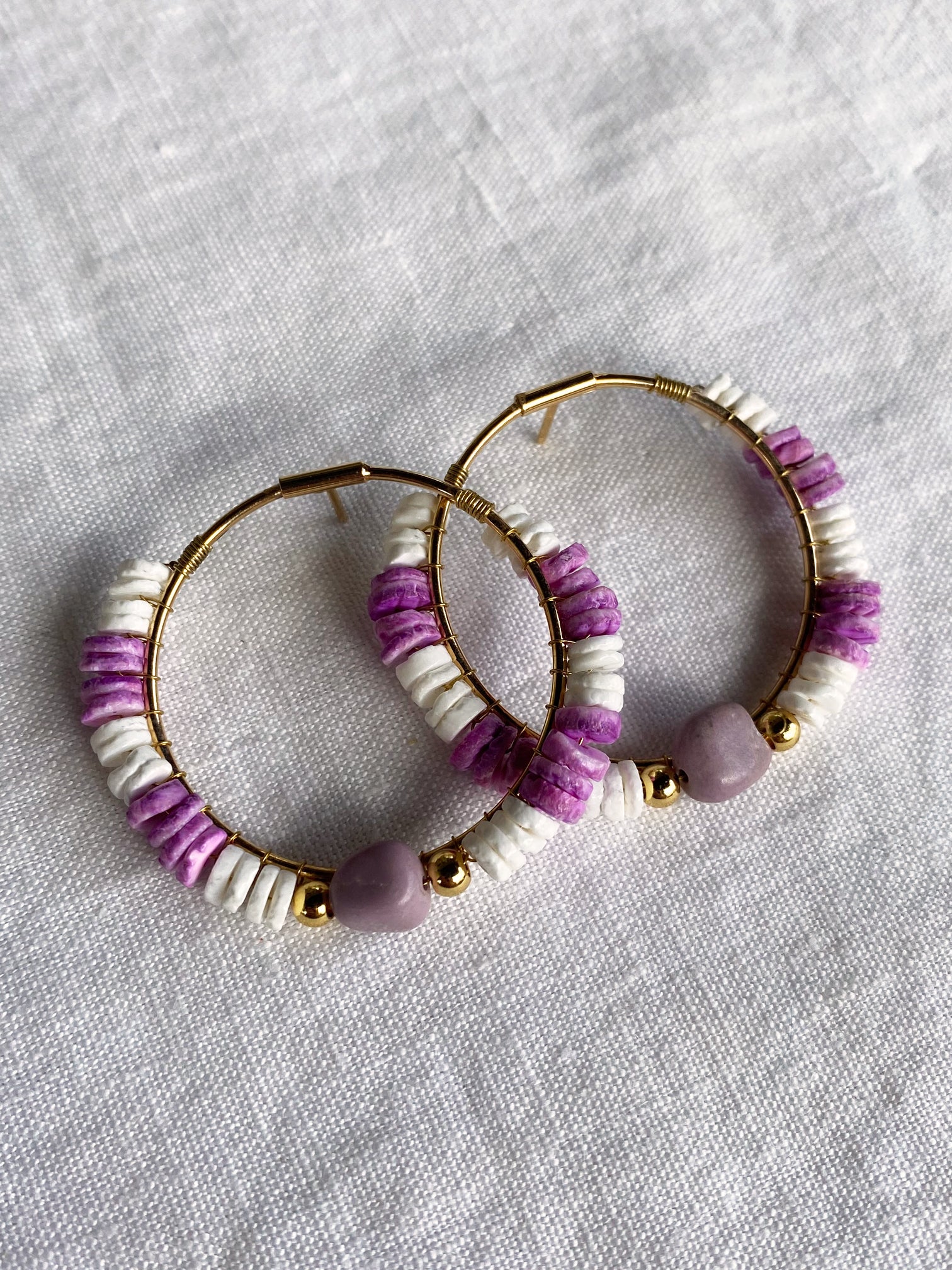 Pendientes AVERIA malva