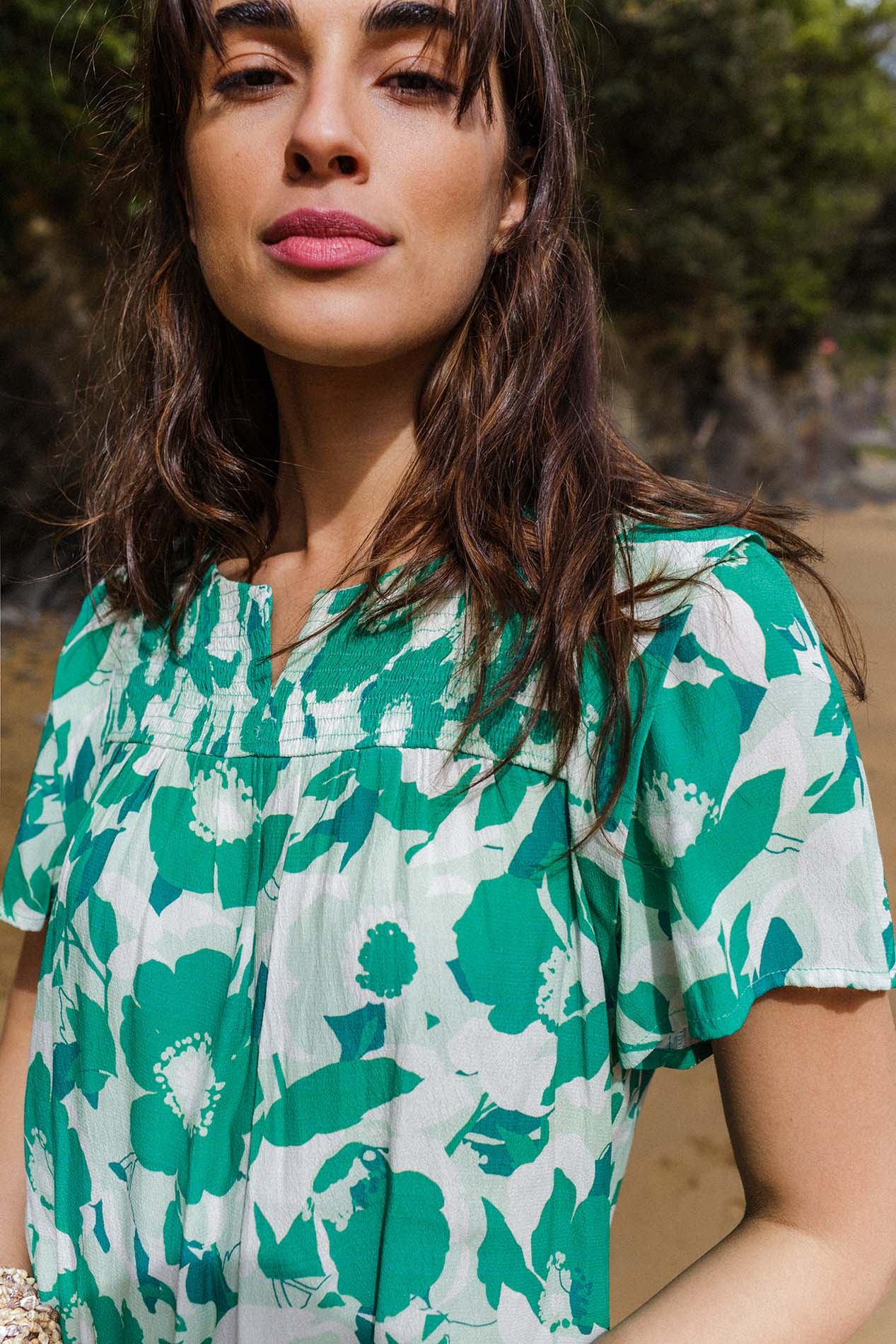 Green MEDEA flower dress