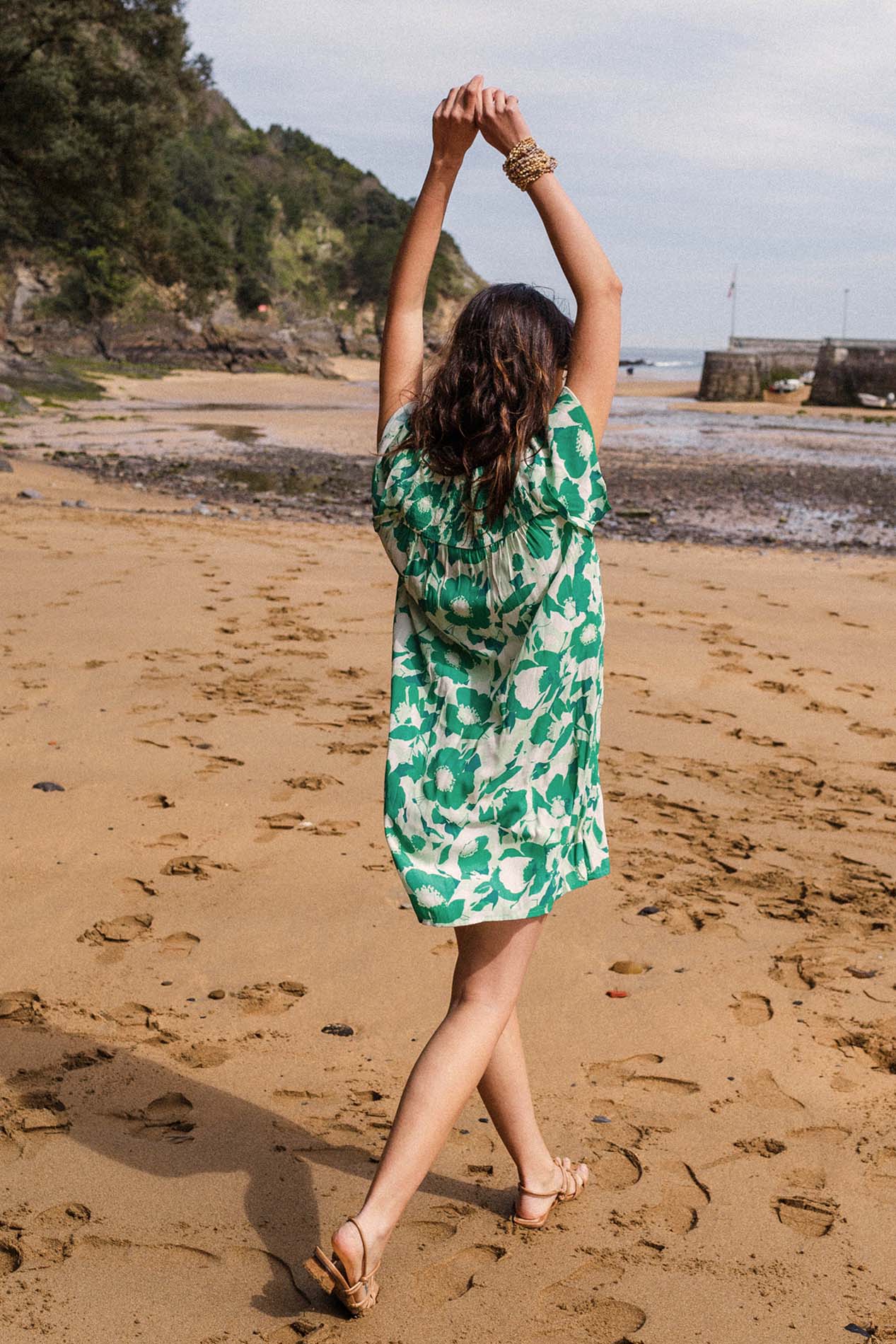Green MEDEA flower dress