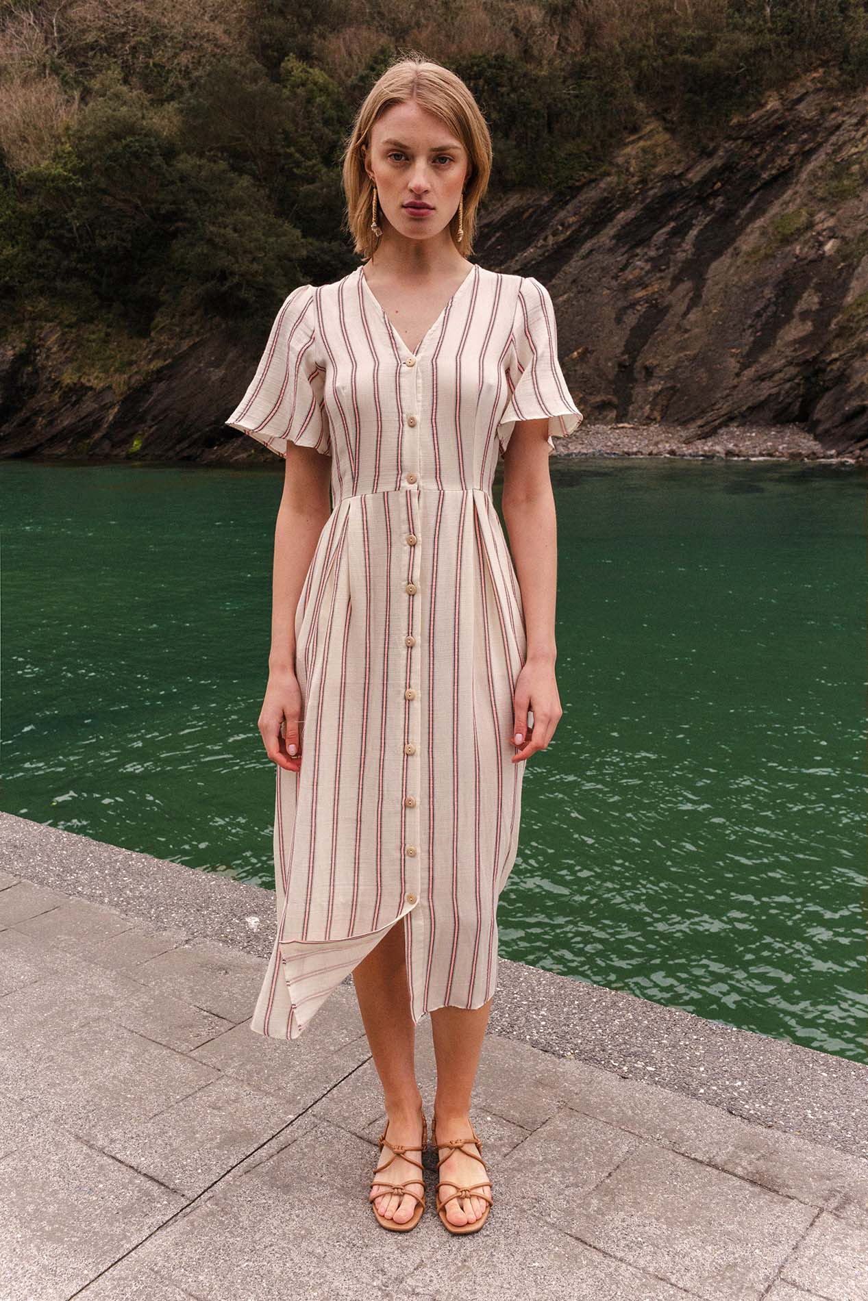SICILIA fuchsia stripe dress