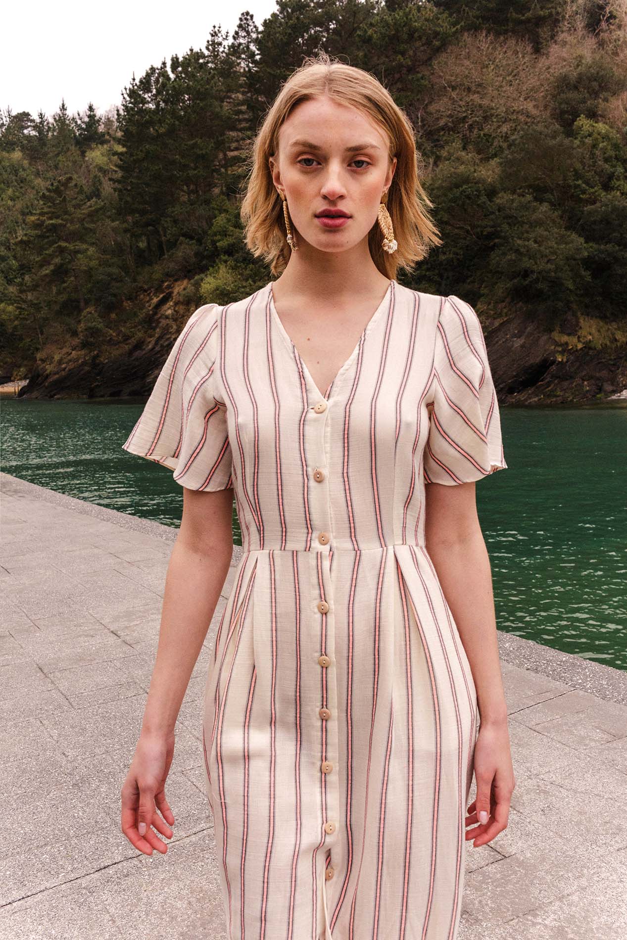 SICILIA fuchsia stripe dress