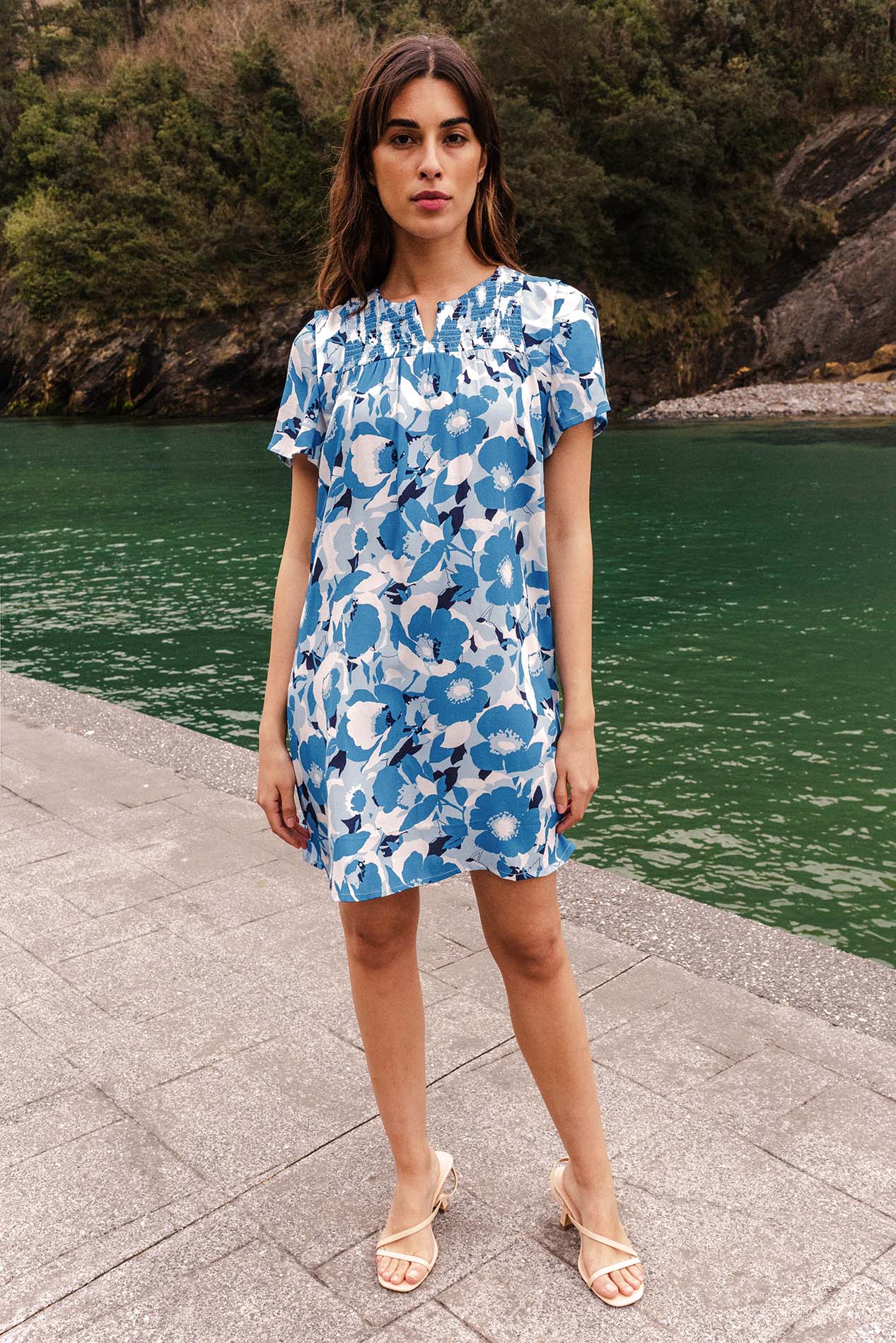 Blue MEDEA flower dress