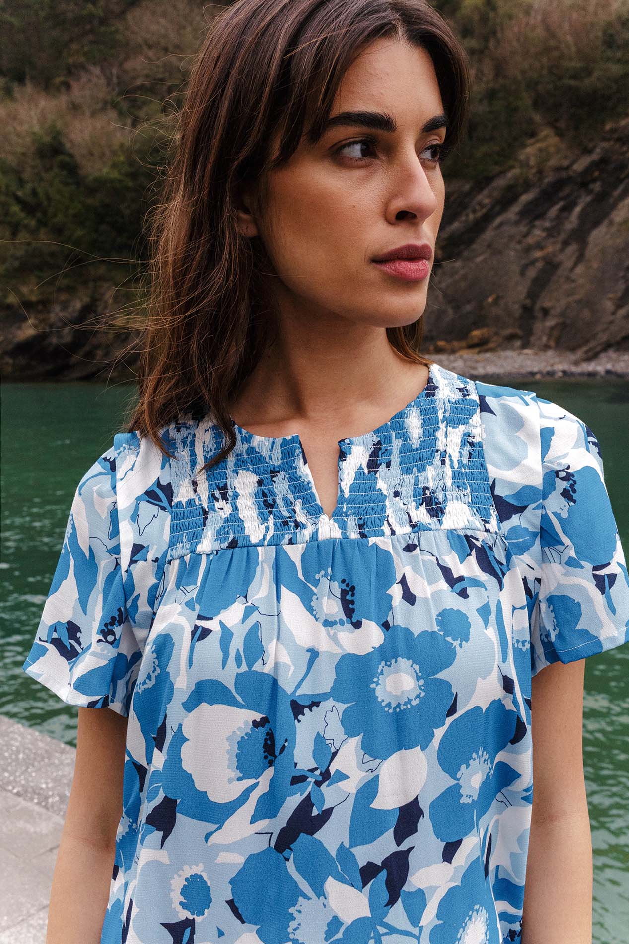 Blue MEDEA flower dress