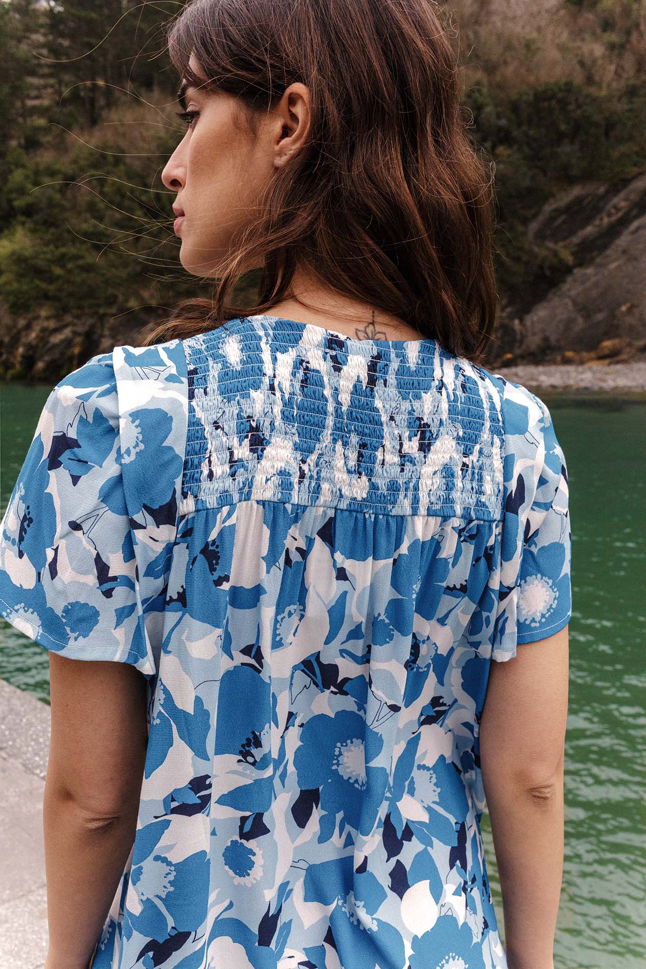Blue MEDEA flower dress