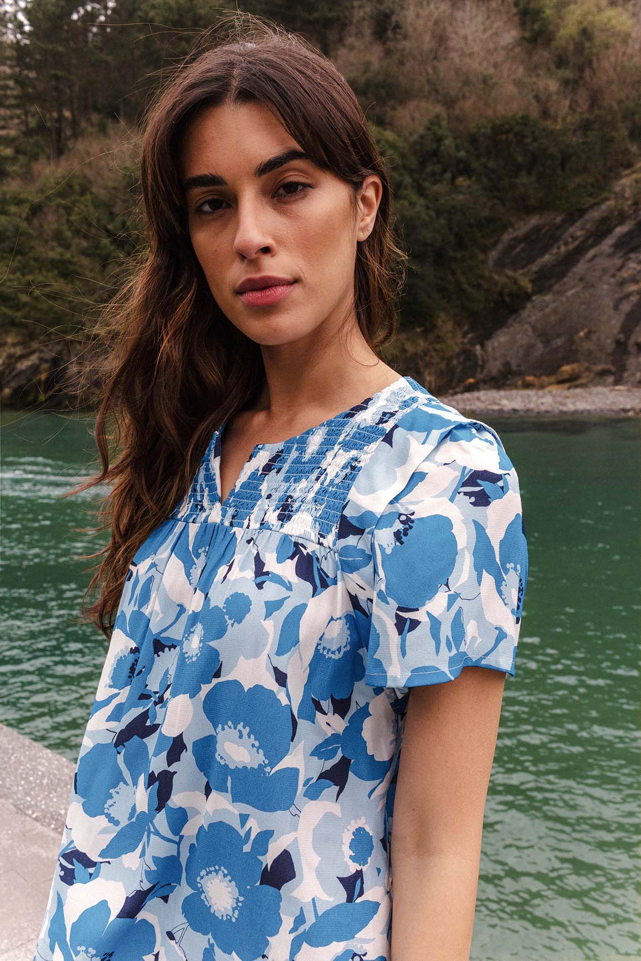 Blue MEDEA flower dress