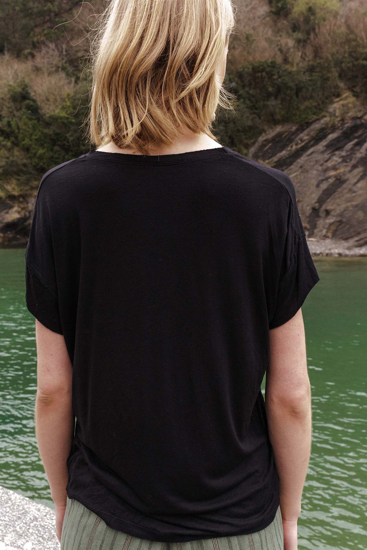 T-shirt LUXOR viscose noir