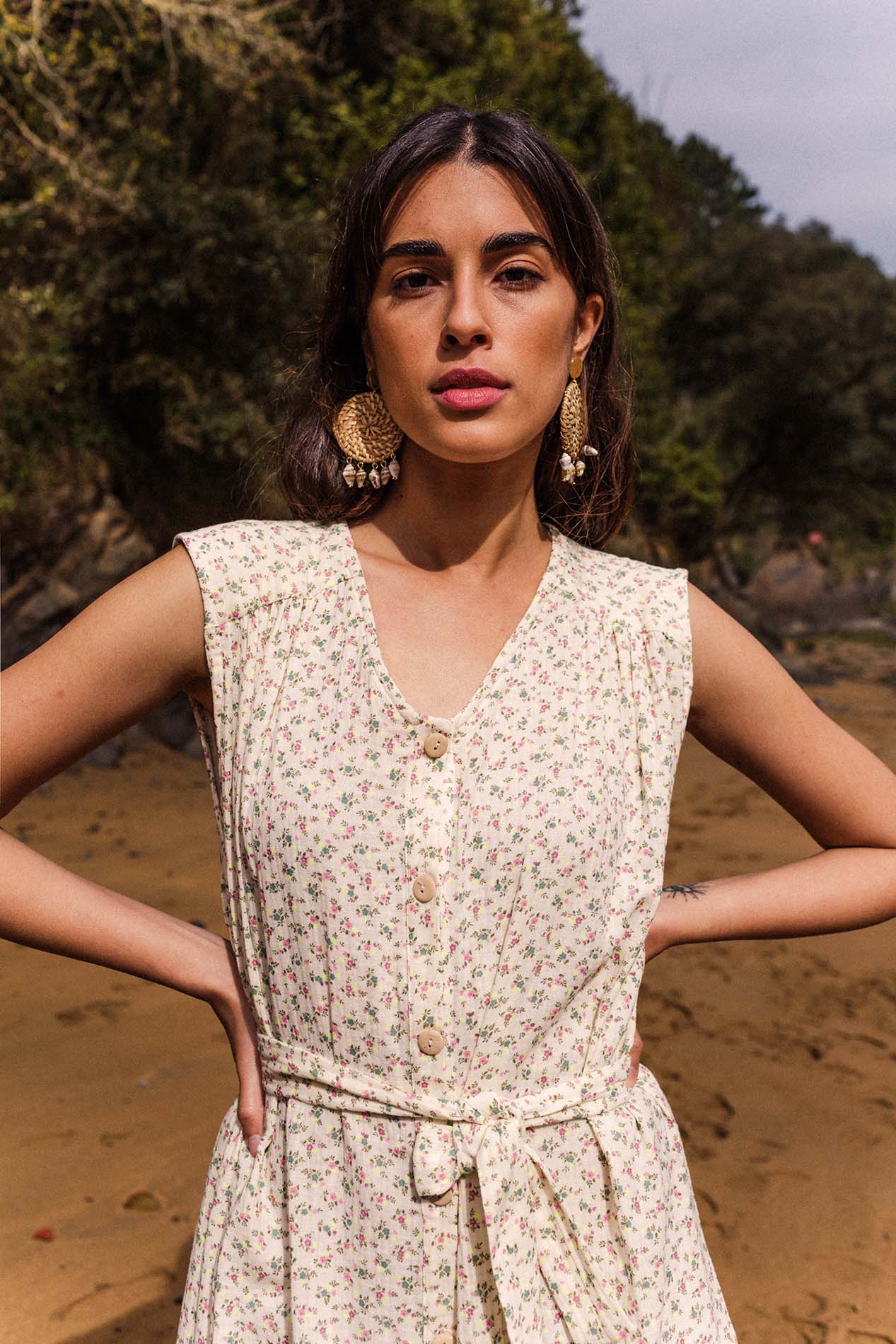 OLIMPIA organic miniflower dress