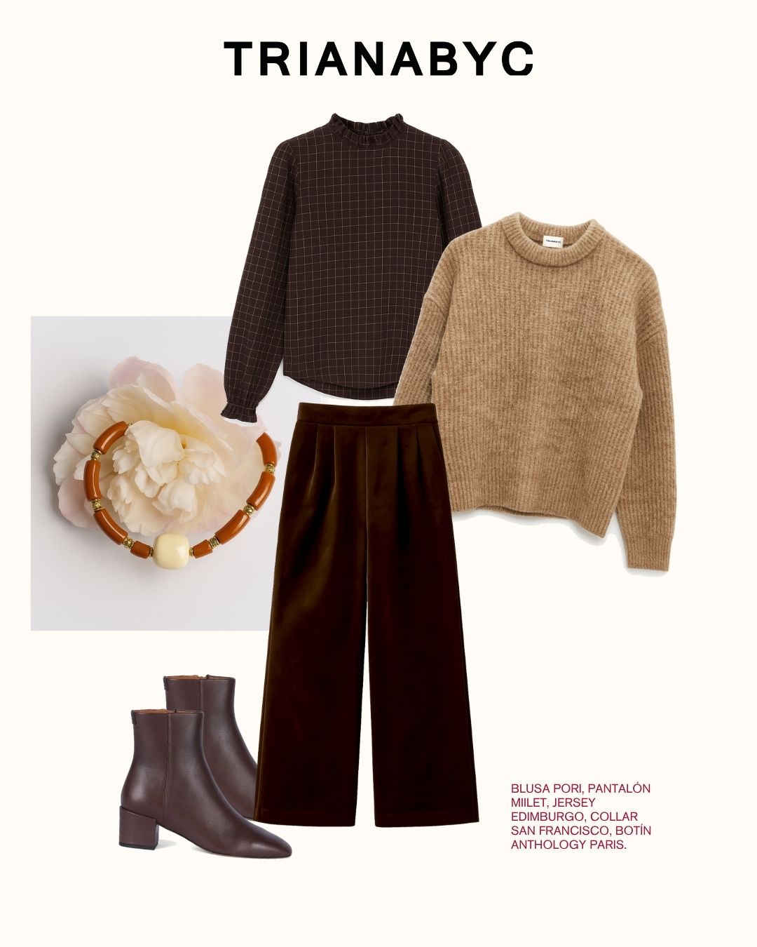 Jersey de punto EDIMBURGO BEIGE. Baby alpaca y lana merino