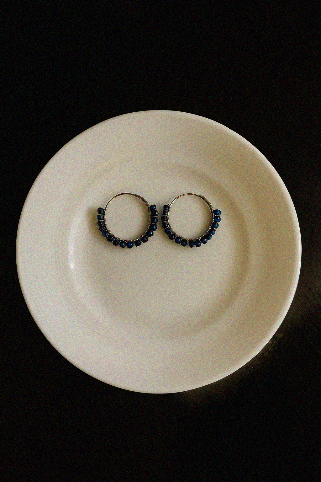 Pendientes yakarta azul chocolate