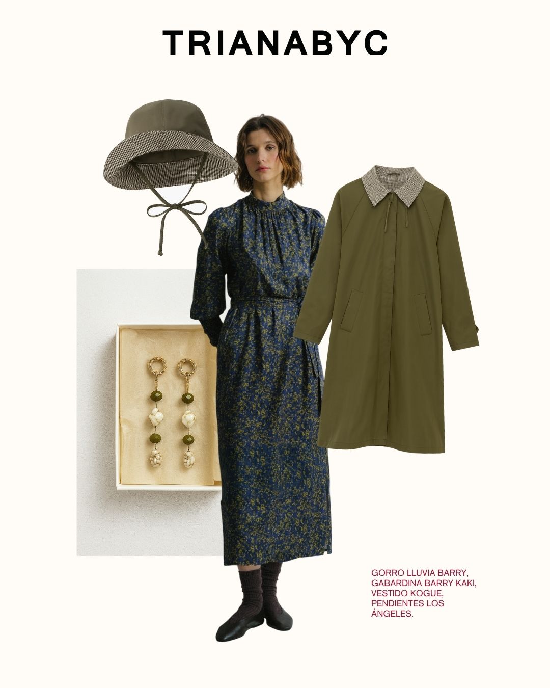 Gorro barry de lluvia kaki